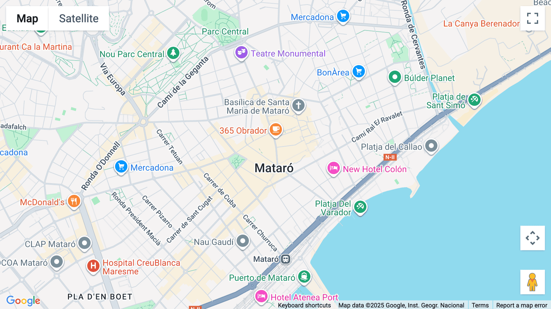 Click for interative map of Carrer La Riera, 17-19, Mataró, Barcelona