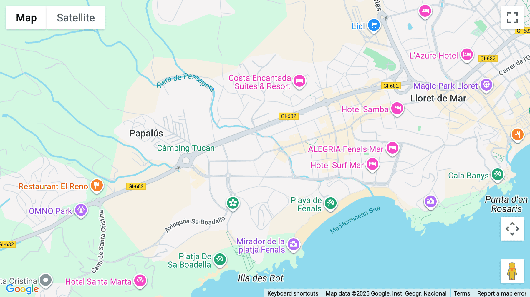 Click for interative map of Carrer de Narcís Macià i Domènech, 44, Lloret de Mar