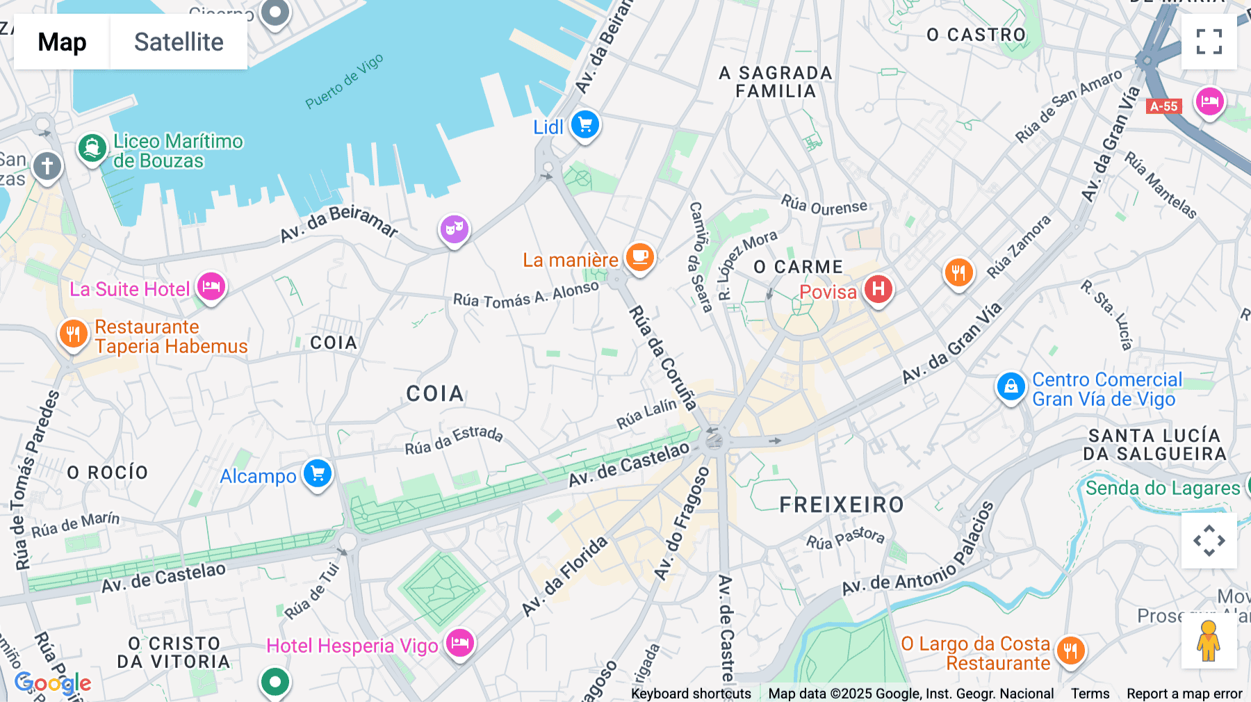 Click for interative map of Vigo Business Centre, Travesía de la Calle Coruña 4 Bajo, Coia, Vigo