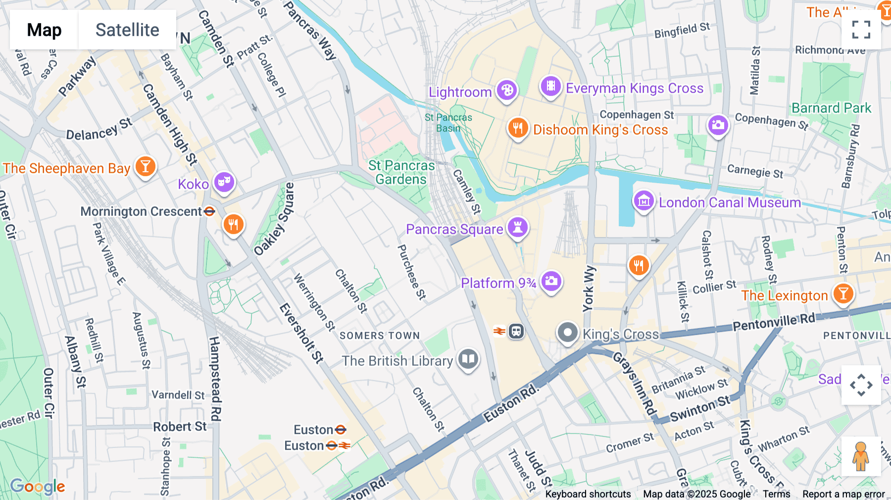 Click for interative map of One Pancras Square, London