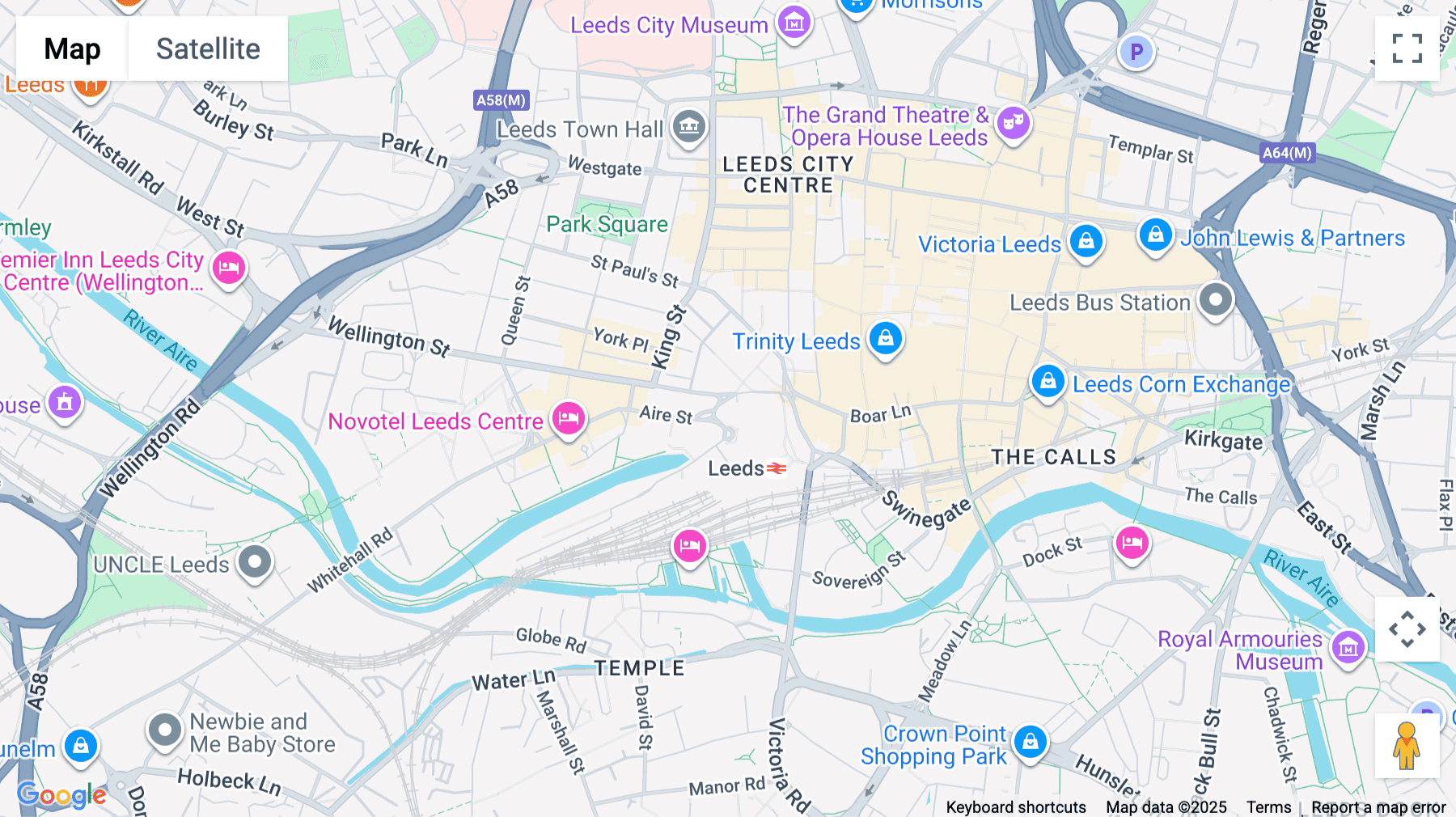 Click for interative map of No. 1 Aire Street, Leeds