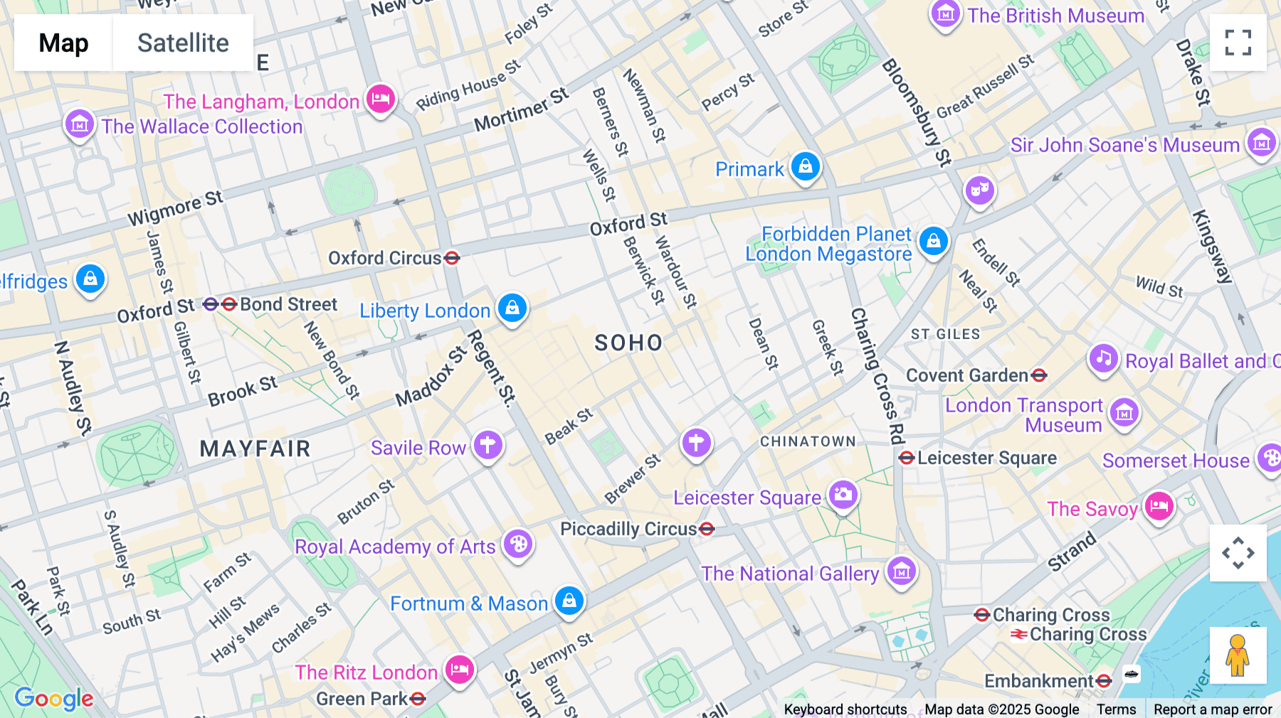 Click for interative map of 33 Broadwick Street, Soho, London