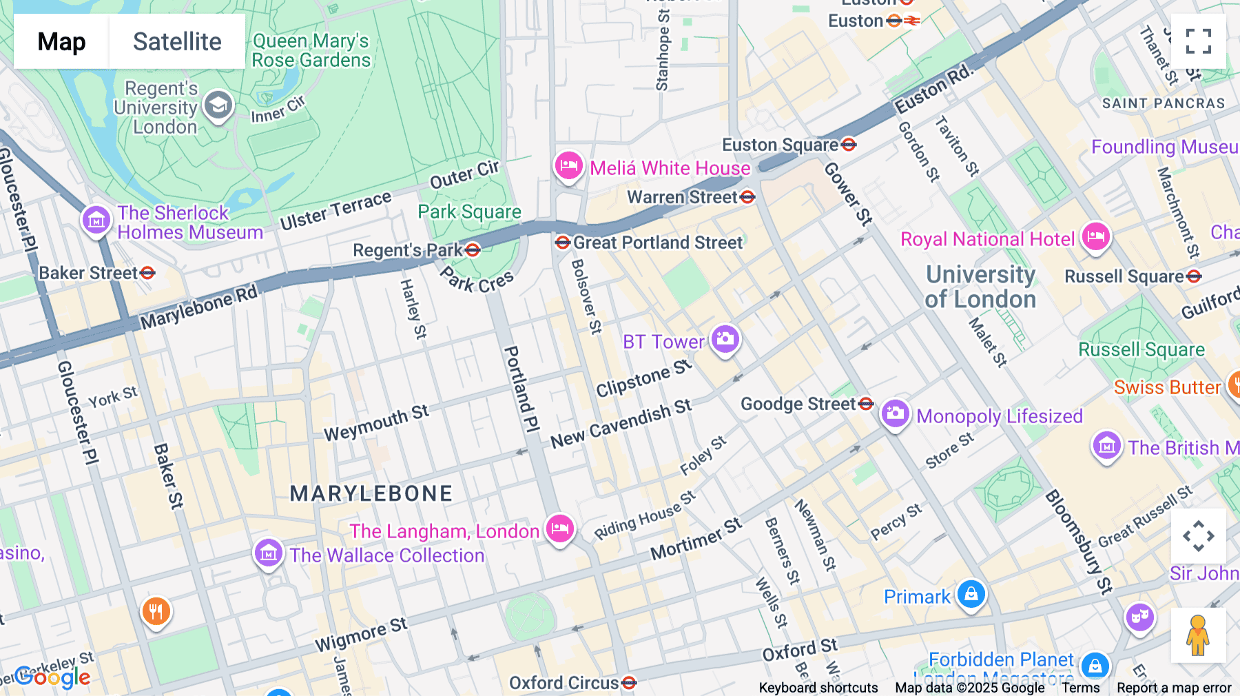 Click for interative map of 131-151 Great Titchfield Street, London