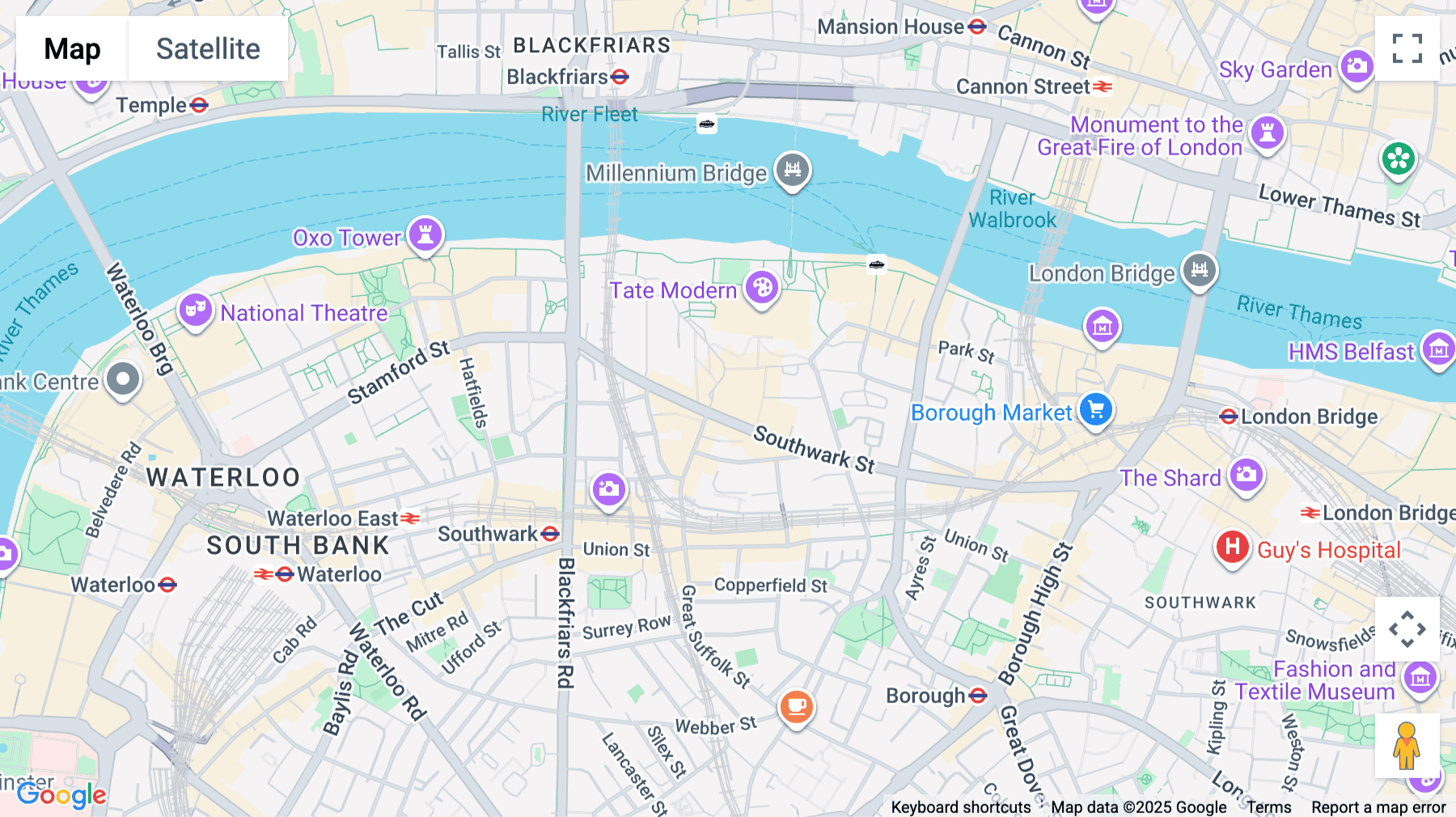 Click for interative map of 110 Southwark Street, London