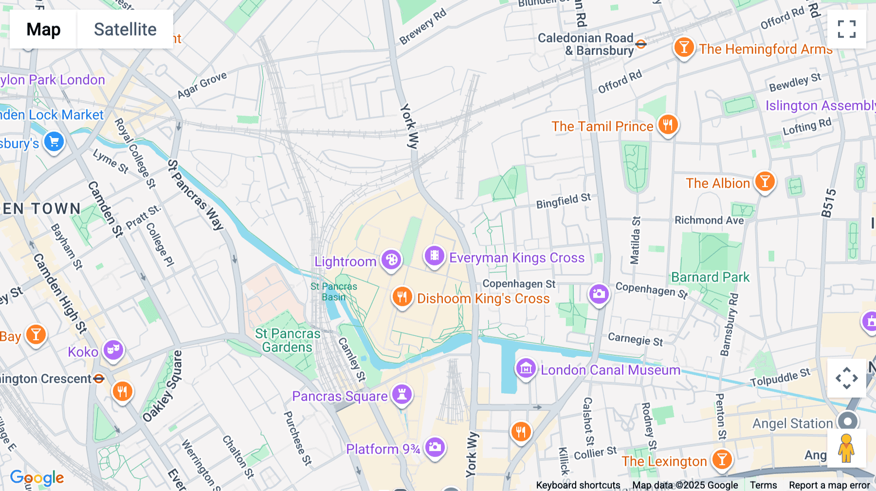 Click for interative map of 5 Beaconsfield Street, King’s Cross, London