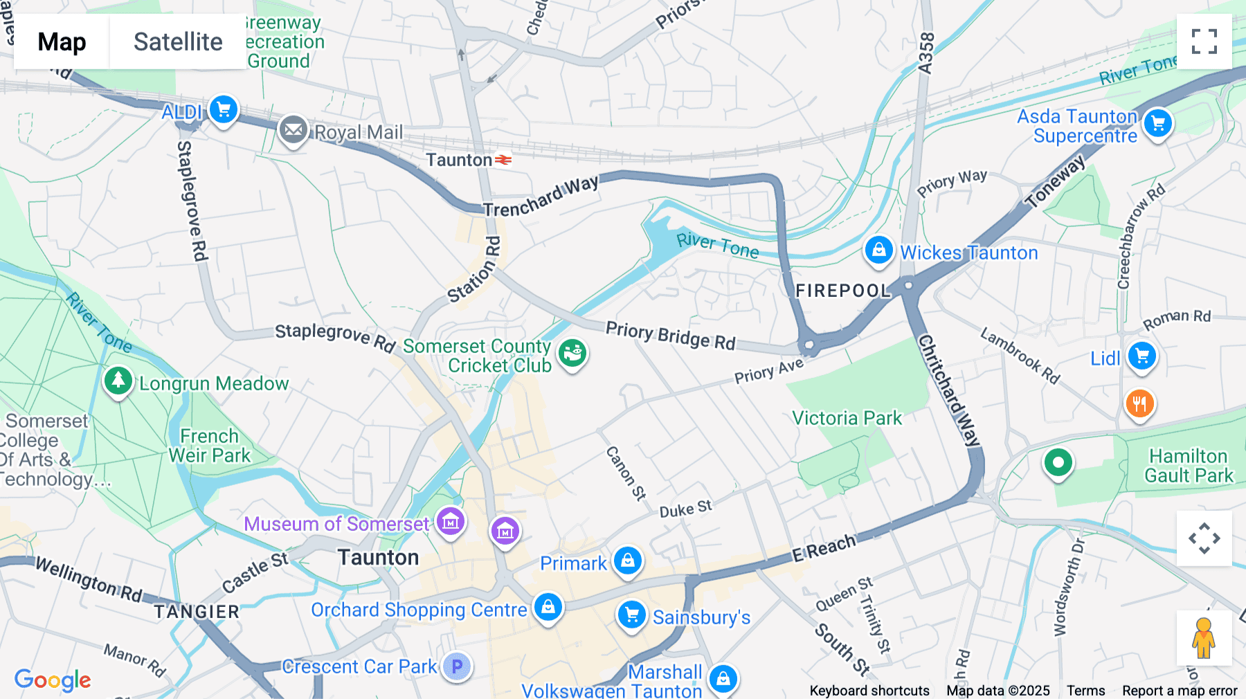 Click for interative map of 112, Saint Augustine Street, Taunton