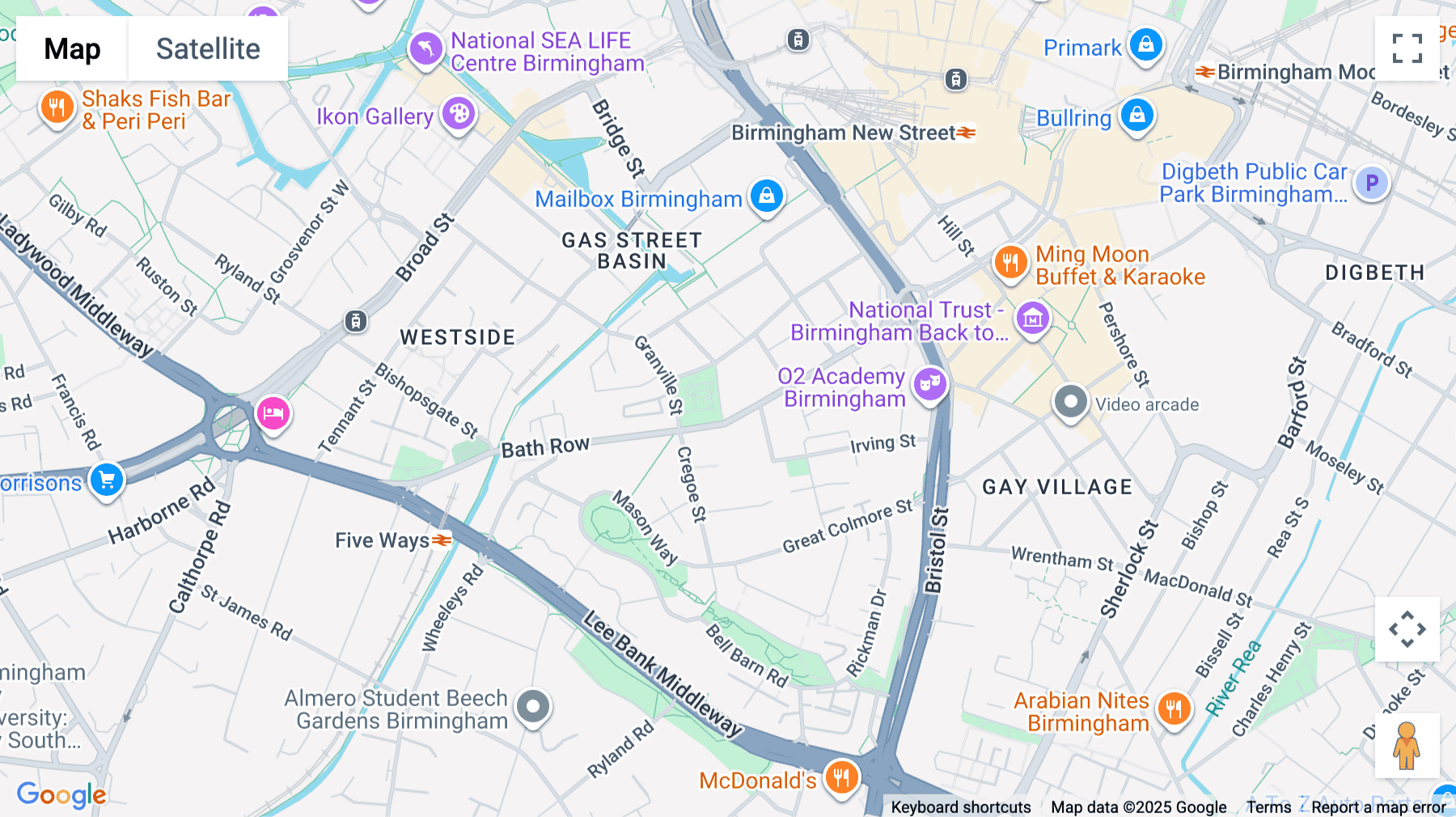 Click for interative map of 119 Holloway Head, Birmingham