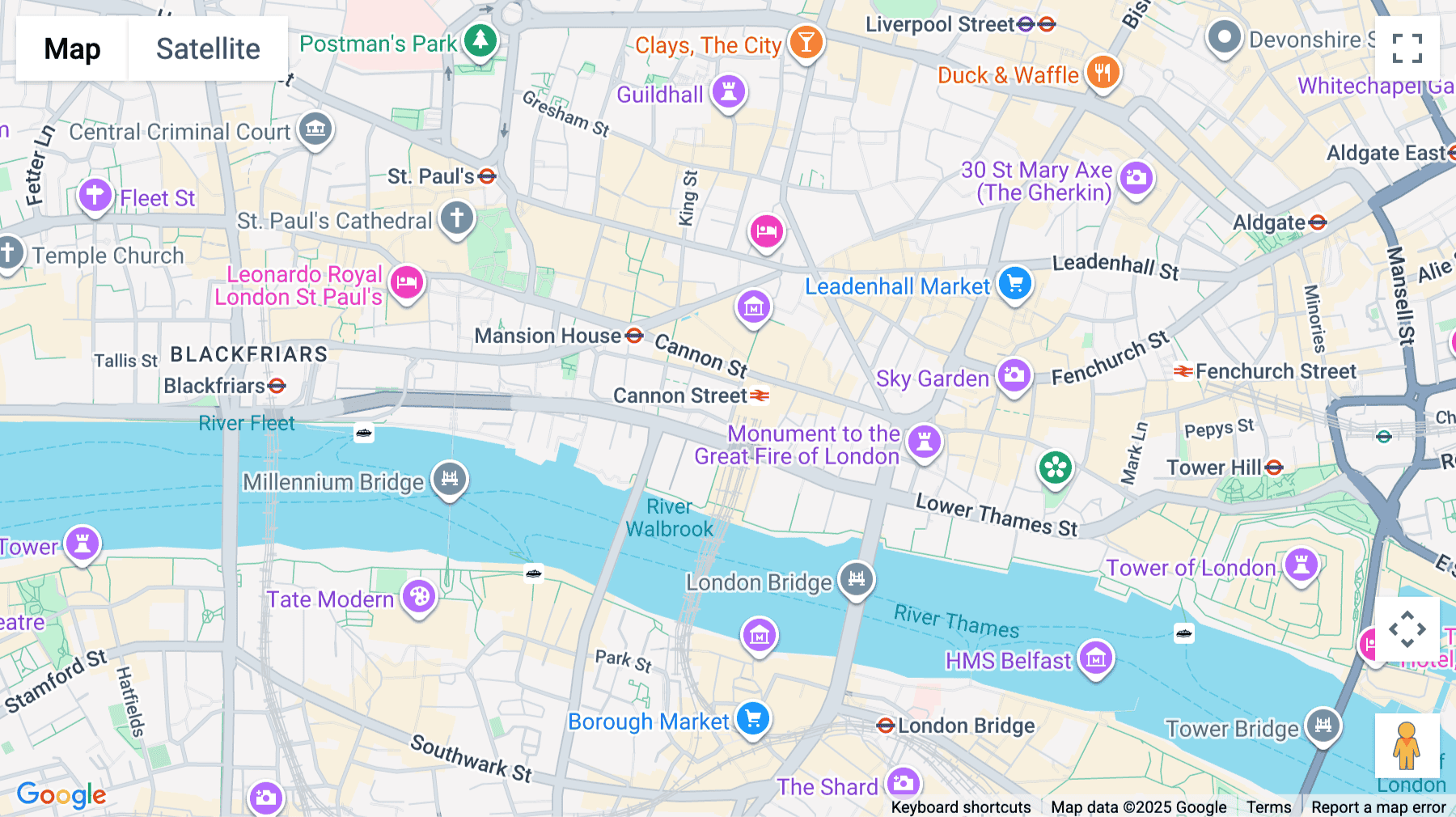 Click for interative map of Dowgate Hill House, 14-16 Dowgate Hill, London