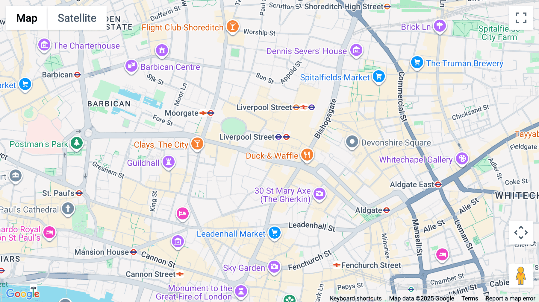 Click for interative map of New Broad Street House, 35 New Broad Street, London