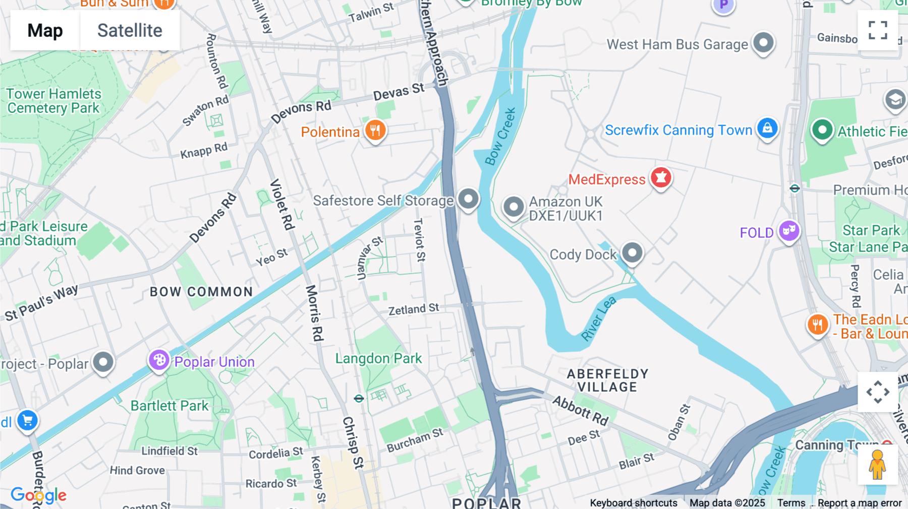 Click for interative map of 43-45 Gillender Street, Tower Hamlets, London