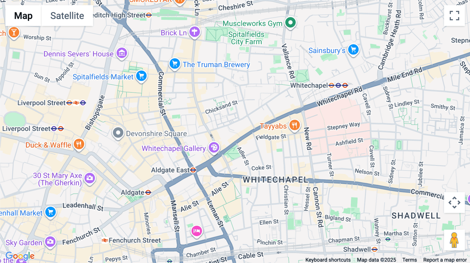 Click for interative map of Whitechapel Technology Centre, 75 Whitechapel Road, London