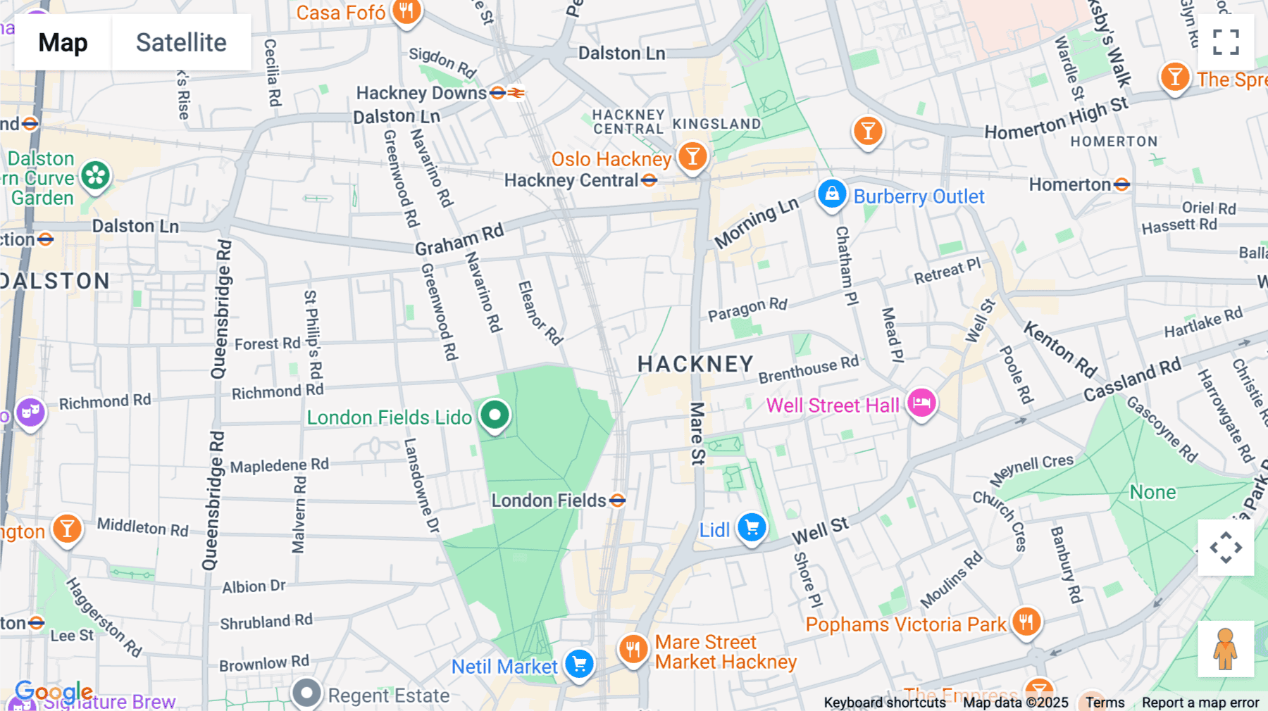 Click for interative map of Arthaus, 199-205 Richmond Road, Hackney, London