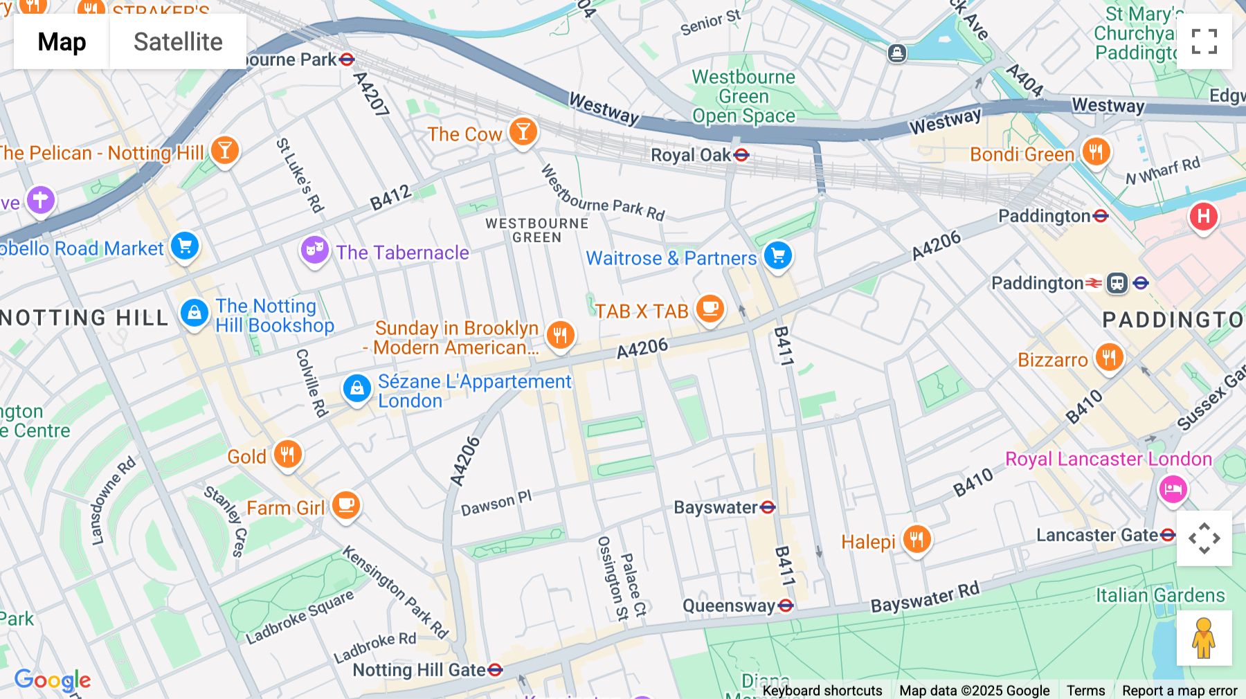 Click for interative map of 42 Westbourne Grove, 2nd Floor, Notting Hill, London