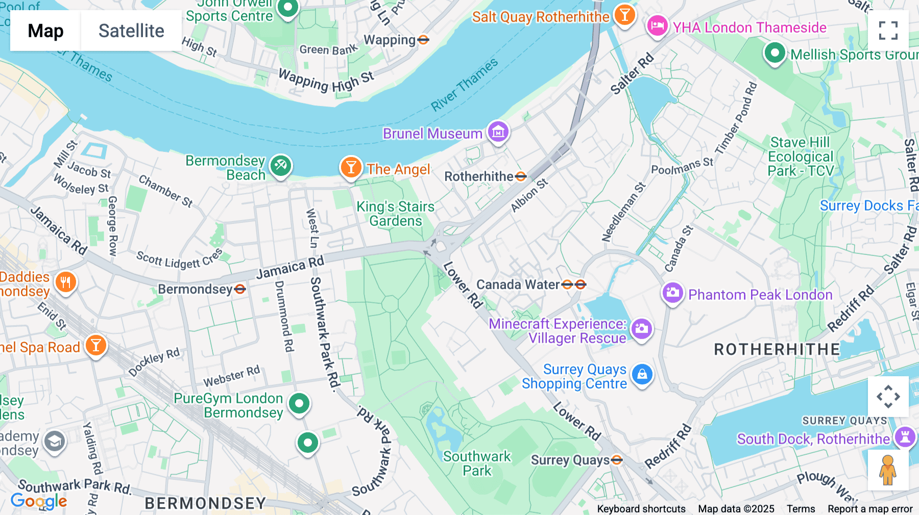 Click for interative map of St Olav's Court, 25 Lower Road, London