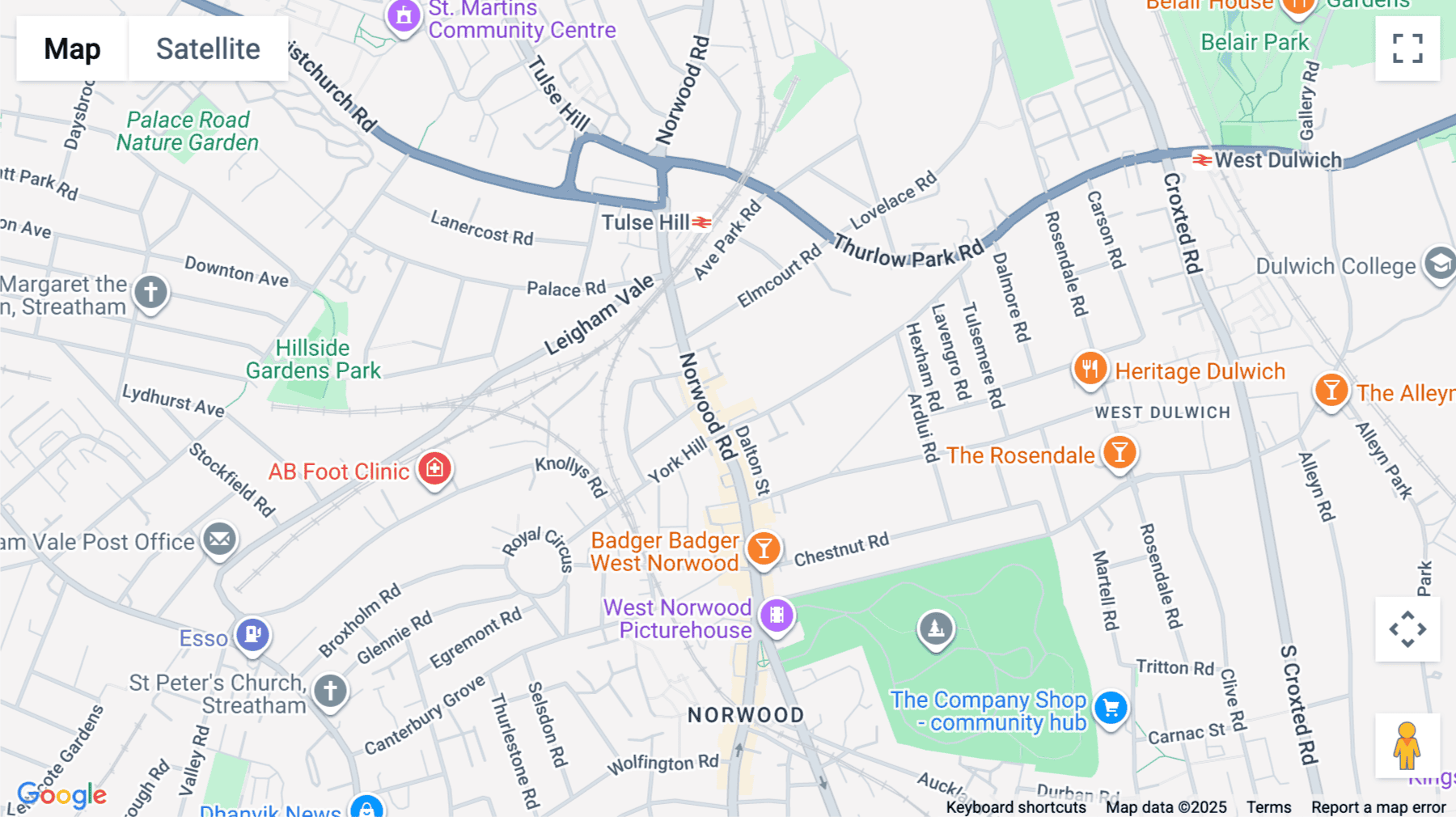 Click for interative map of 443 Norwood Road, West Norwood, London