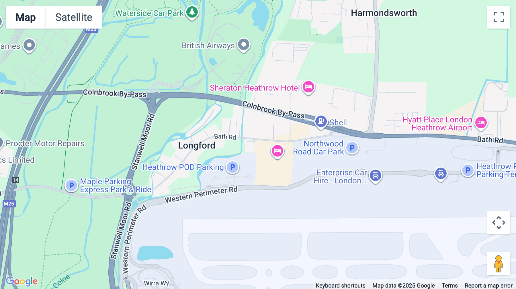 Click for interative map of Abbey House, 450 Bath Road, Longford, Heathrow