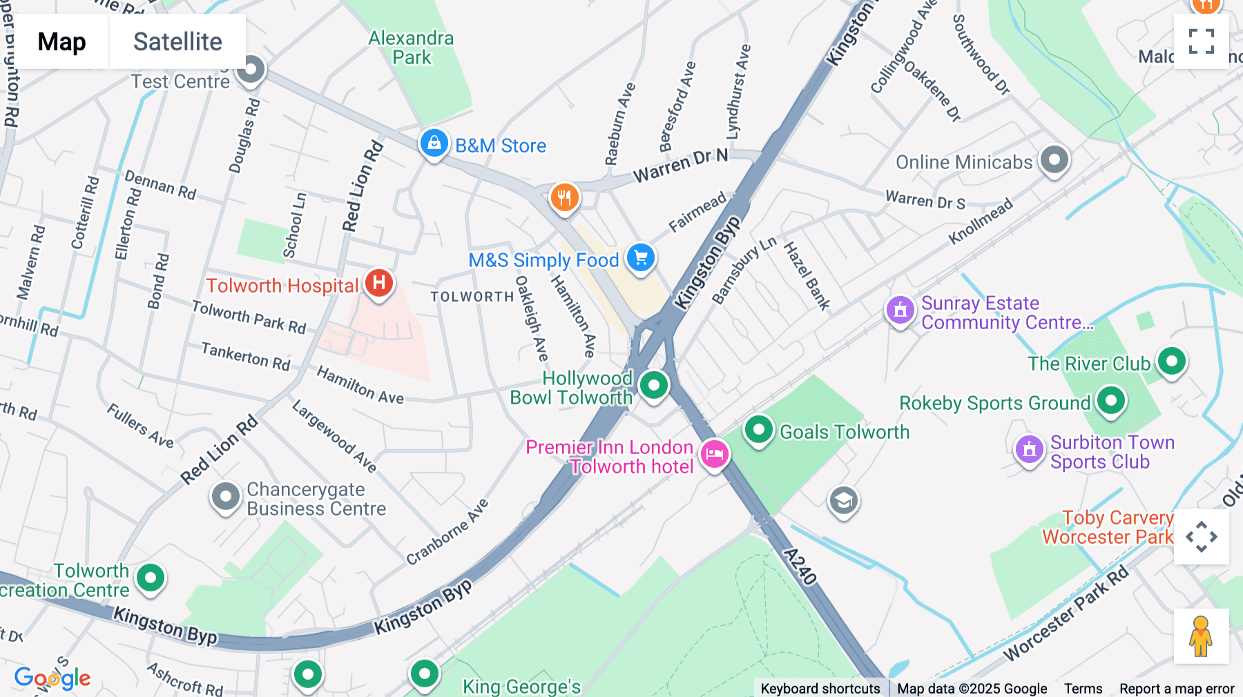 Click for interative map of Linkhouse 140, The Broadway, Kingston, Kingston