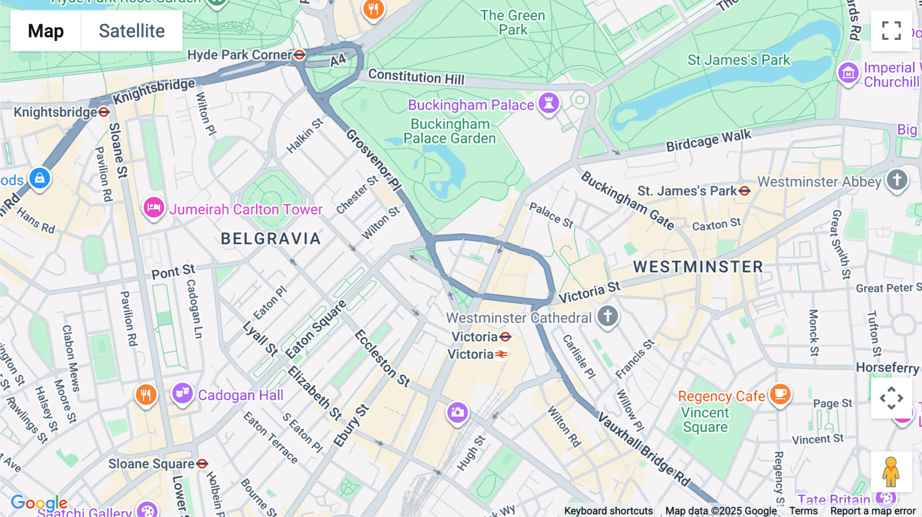 Click for interative map of 7 Grosvenor Gardens, London