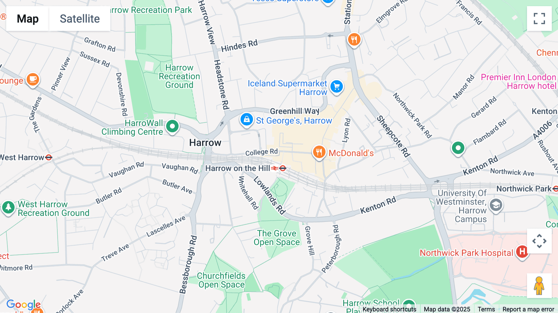 Click for interative map of 79 College Road, Harrow