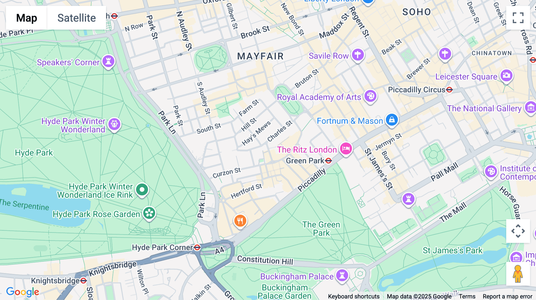 Click for interative map of 3 Queen Street, London