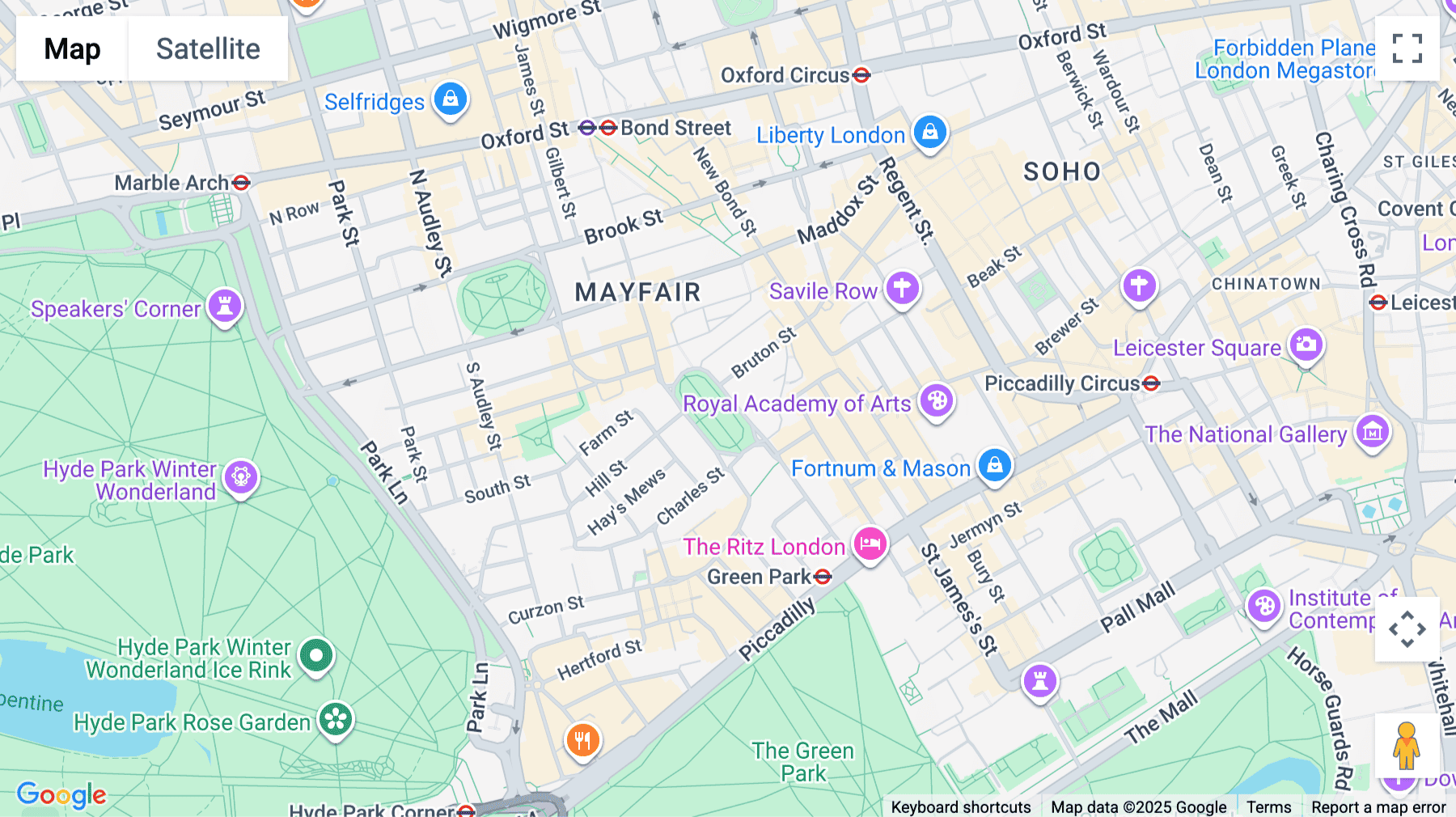 Click for interative map of 2nd floor,   Berkeley Square House, Berkeley Square, London