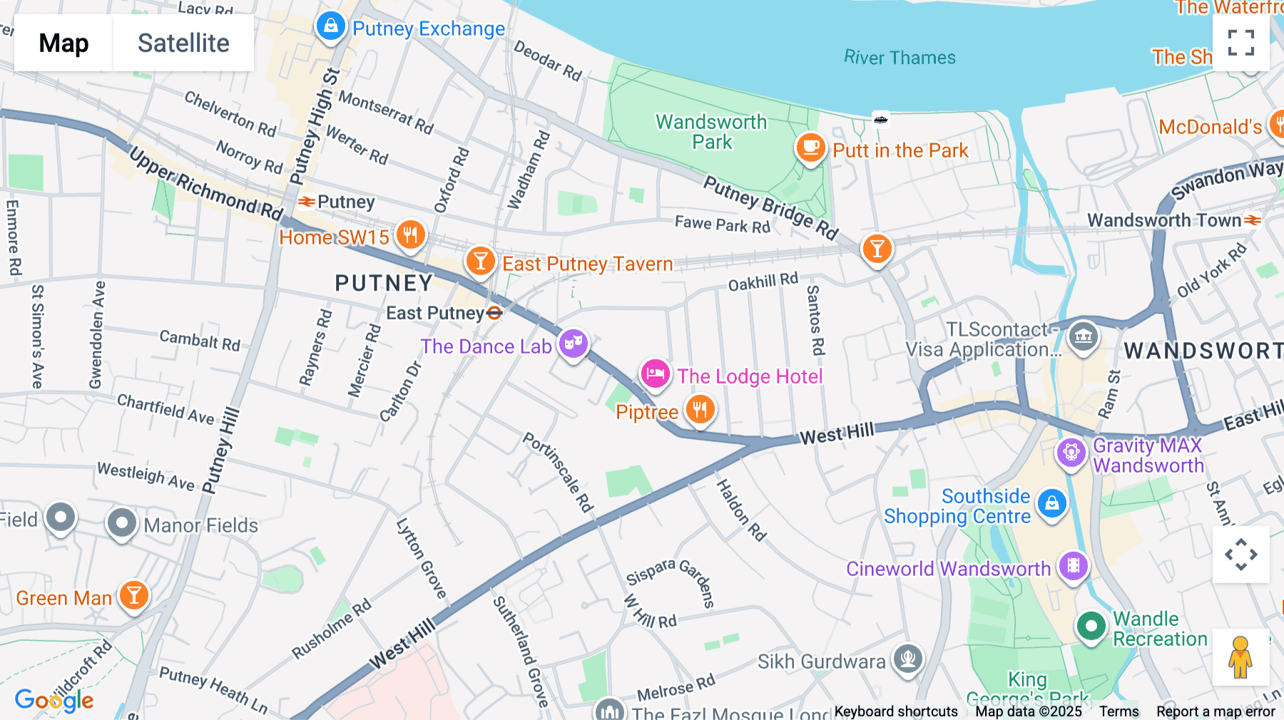 Click for interative map of Hyde Park House,  5 Manfred Road, London