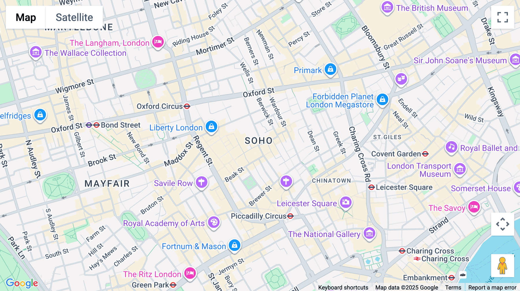 Click for interative map of 20 Broadwick Street,   Soho, London