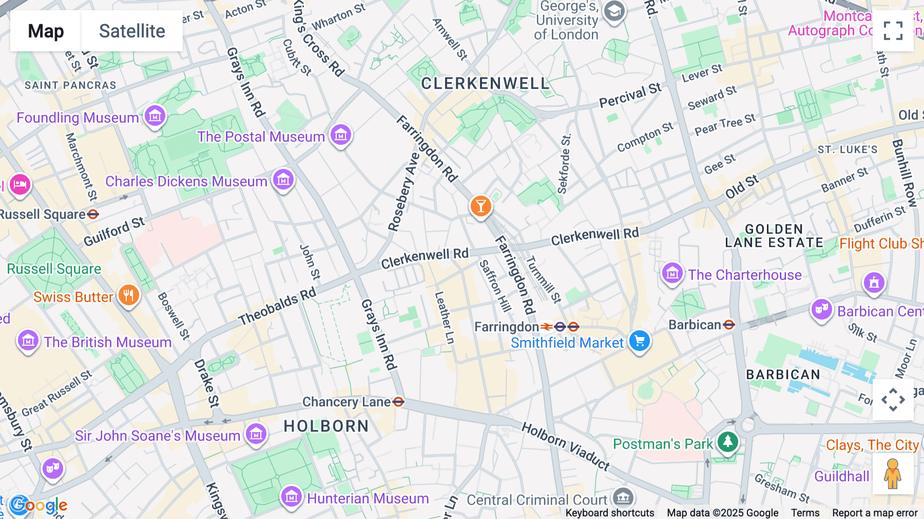 Click for interative map of 79 Clerkenwell Road, Islington, London