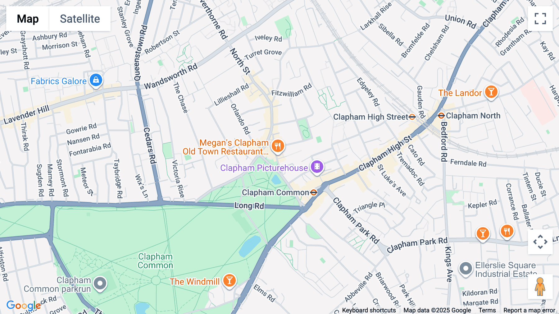 Click for interative map of 67 Wingate Square,   Clapham, London