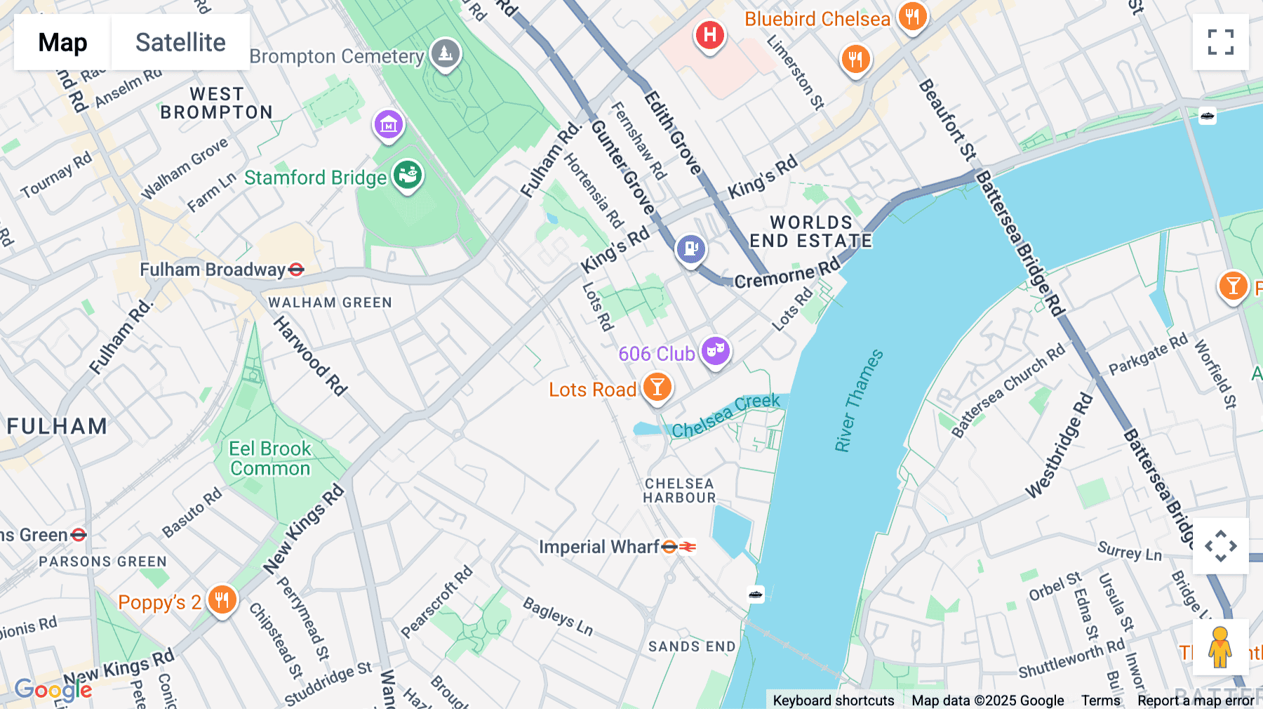 Click for interative map of 65/69 Lots Road,  Chelsea, London