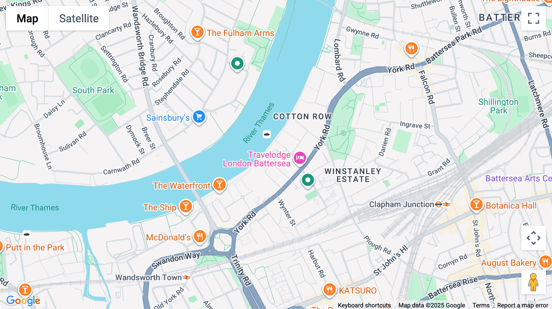 Click for interative map of The Plantation Wharf, York Road, London