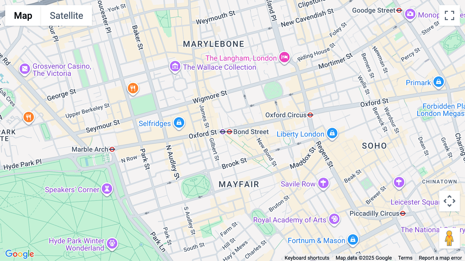 Click for interative map of 7-8 Stratford Place, London