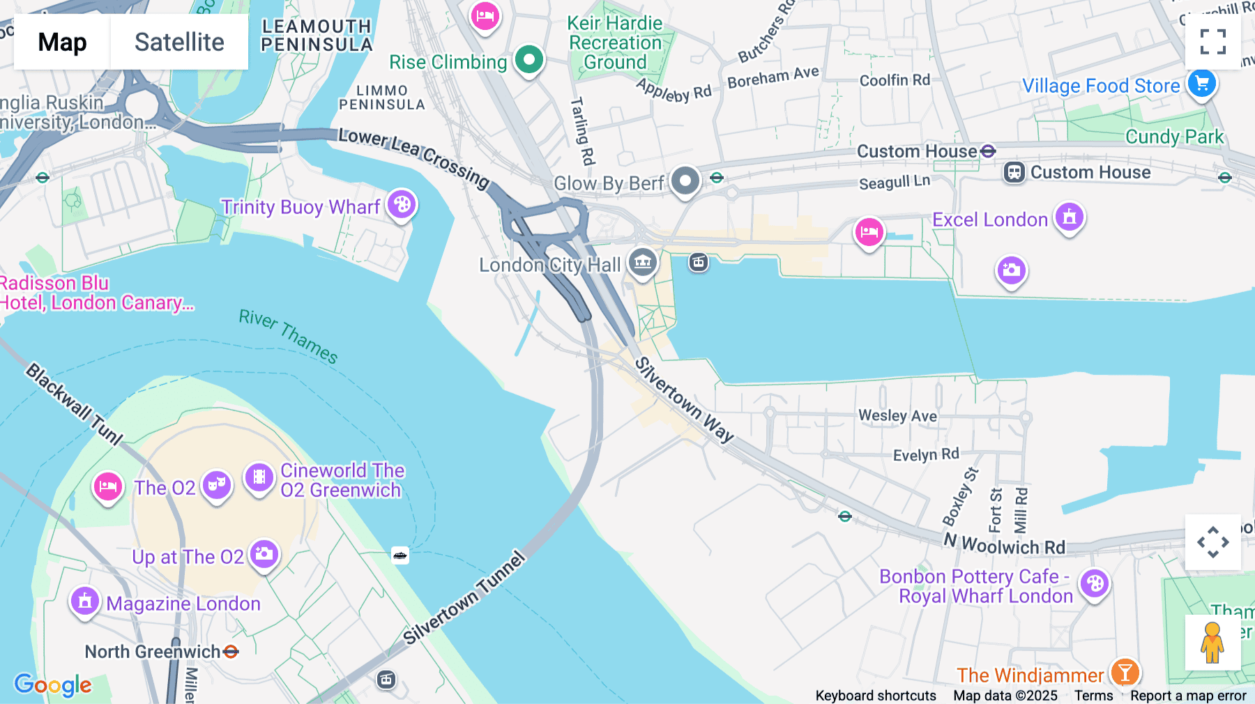 Click for interative map of 1 Dock Road, London