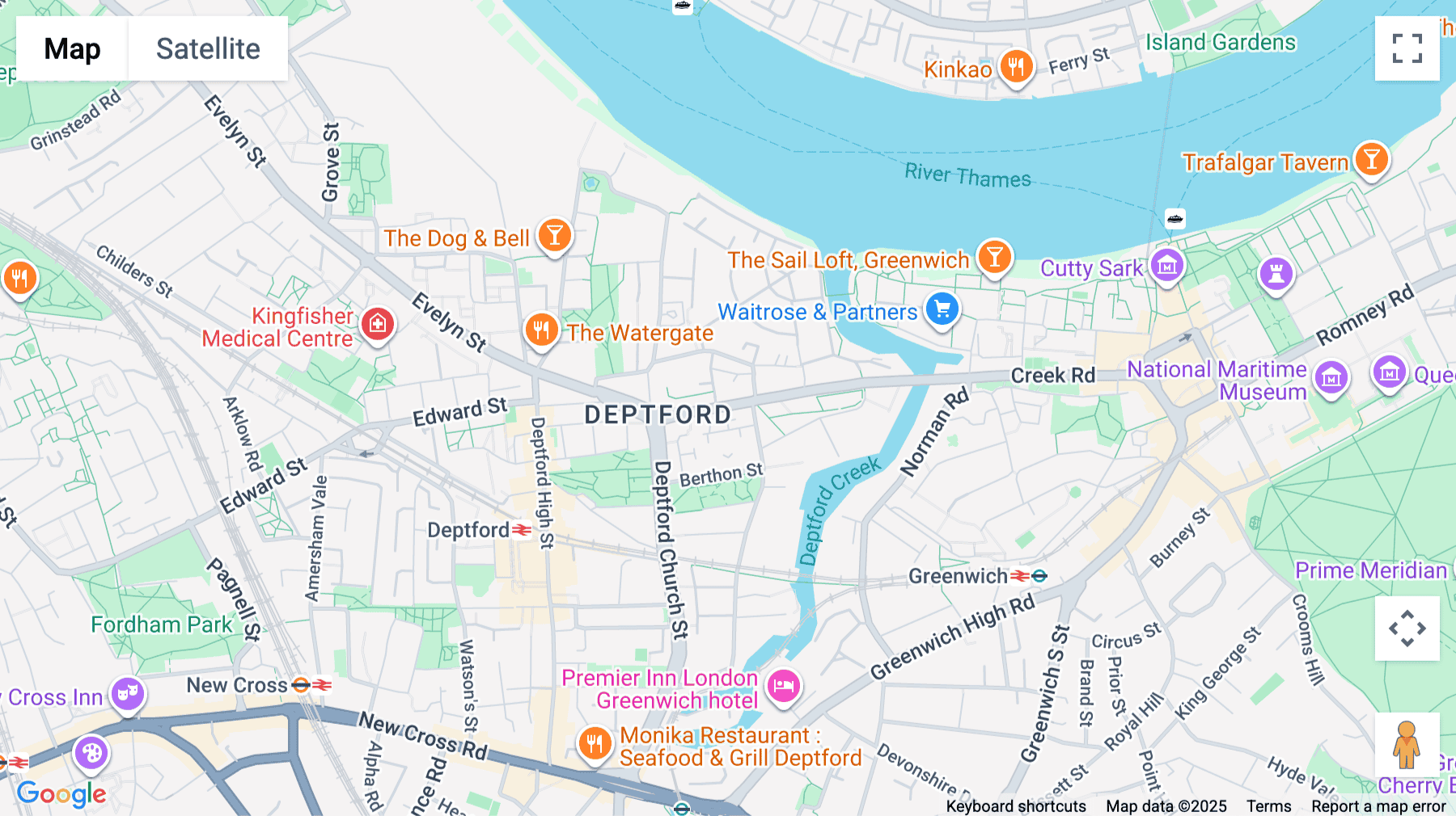 Click for interative map of 133 Creek Road, London