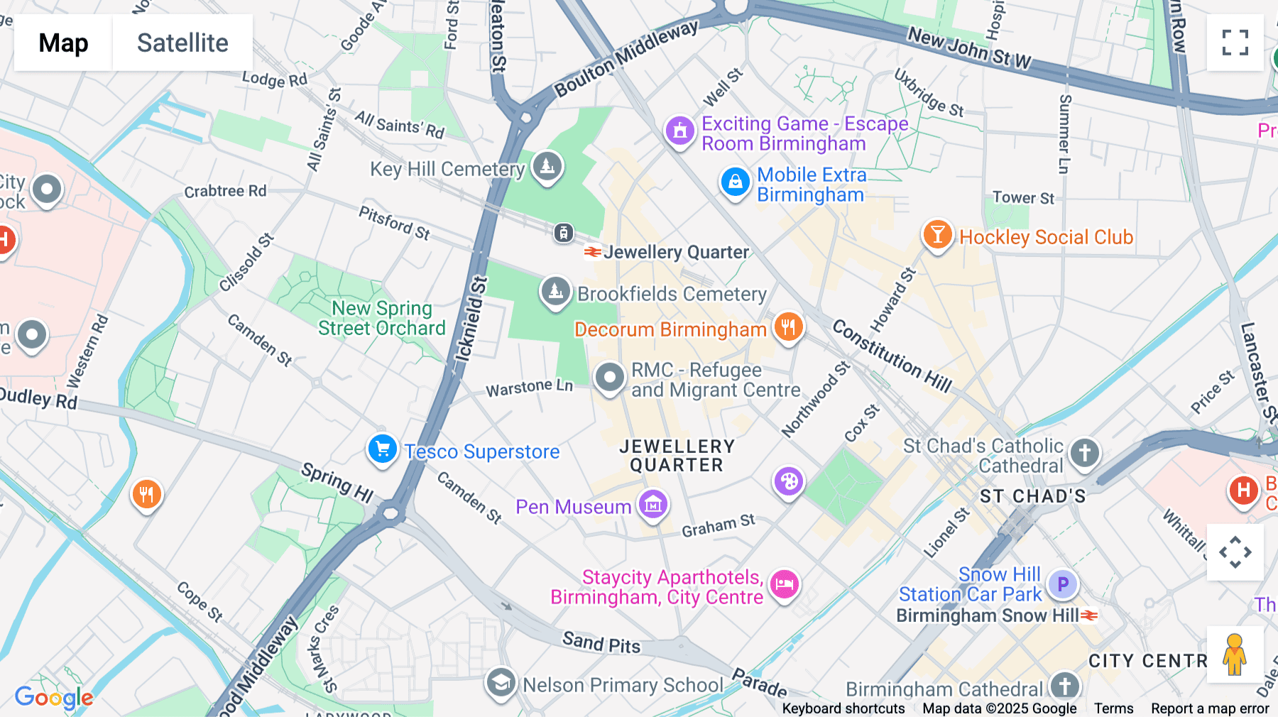 Click for interative map of 120 Vyse Street,  Birmingham, Birmingham