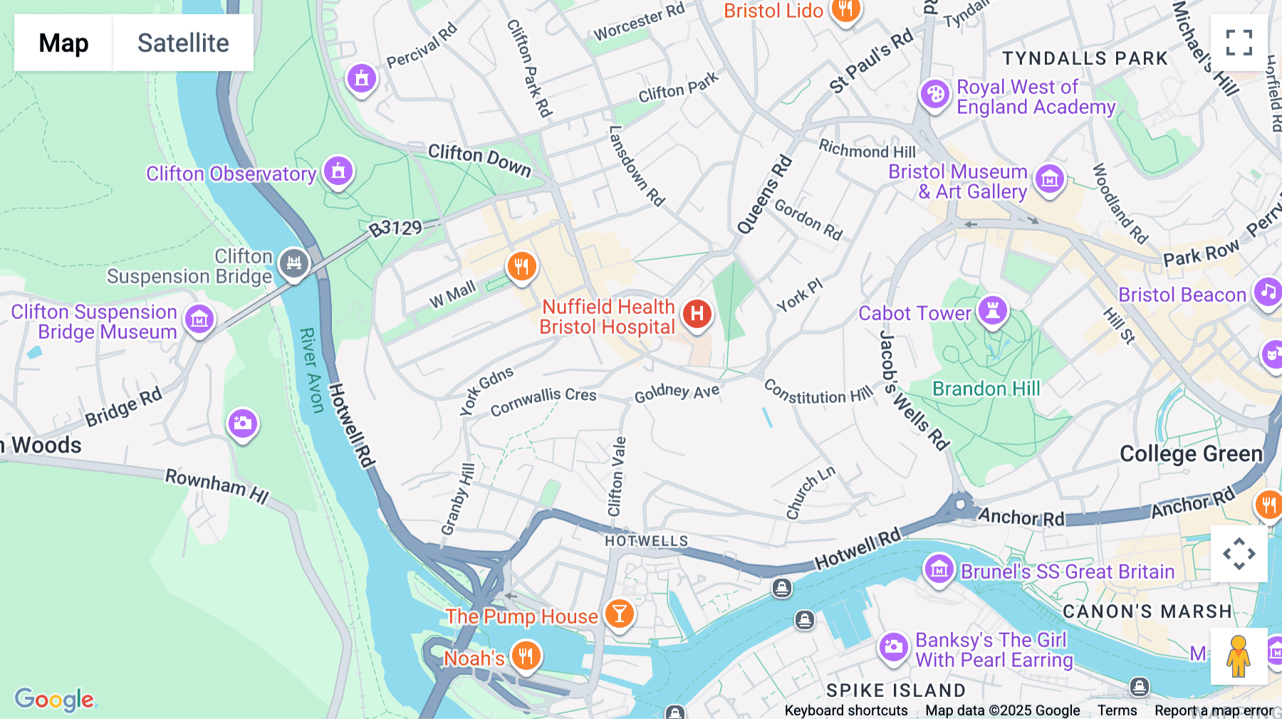 Click for interative map of 10-11 Saville Place, Clifton, Bristol
