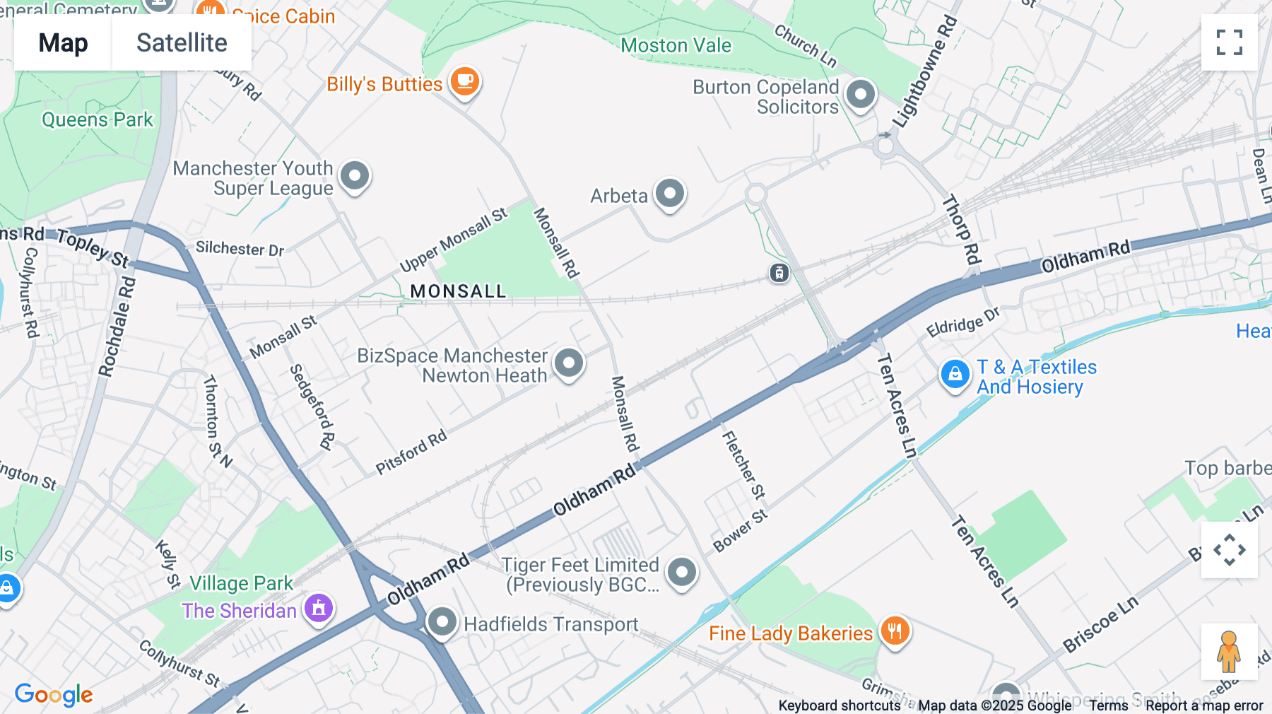 Click for interative map of Monsall Road, Newton Heath, Manchester, Manchester