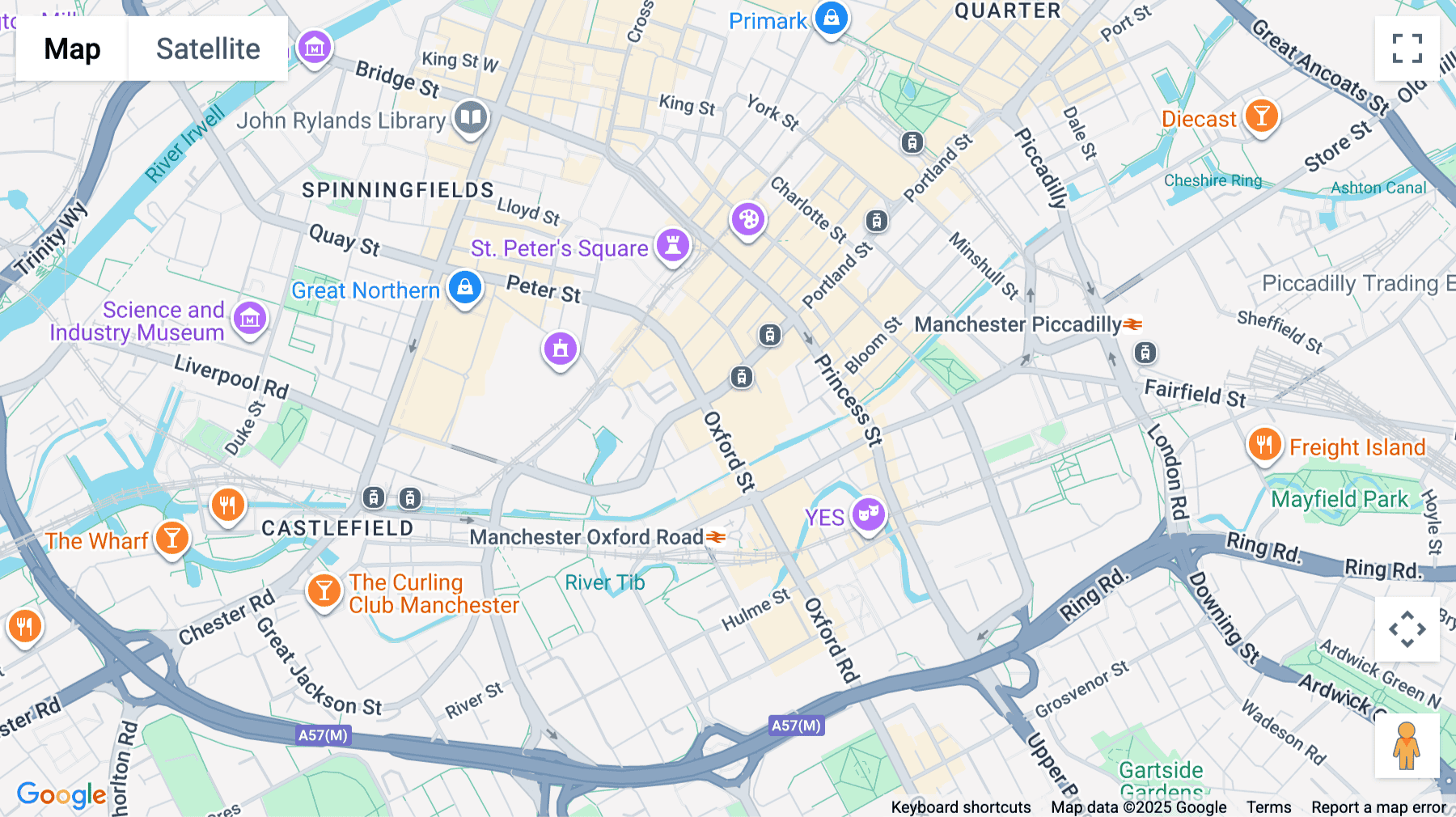 Click for interative map of St James', 61-95 Oxford Street, Manchester, Manchester