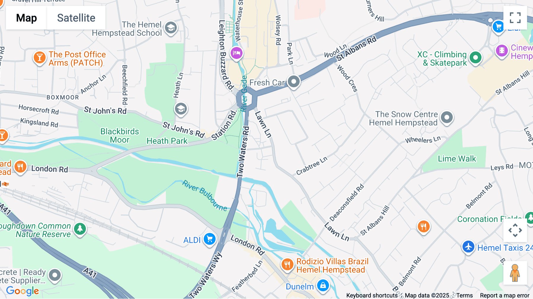Click for interative map of Three Gables, Cornerhall, Hemel Hempstead, Hemel Hempstead