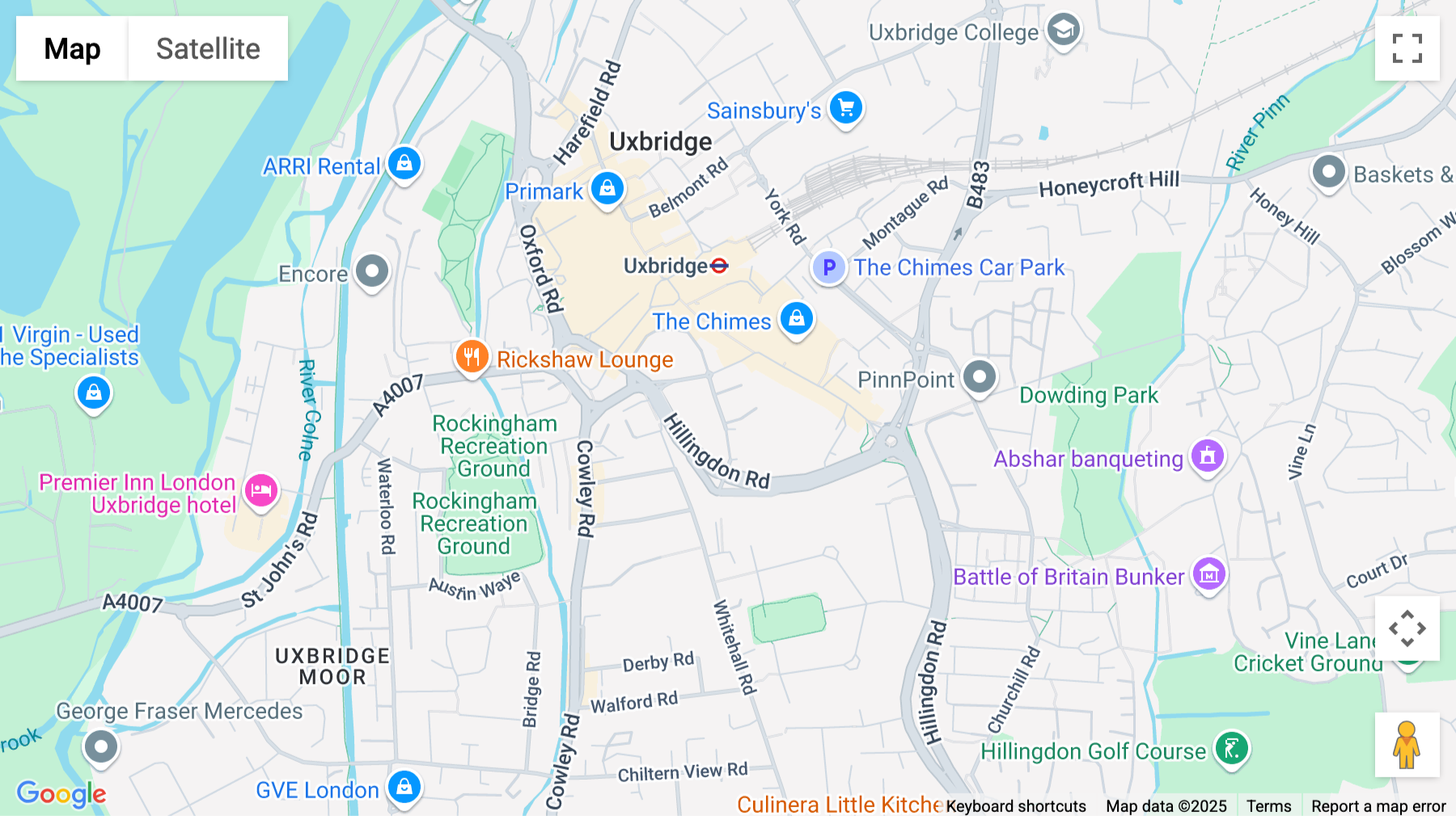 Click for interative map of Boundary House, Cricketfield Road, Uxbridge, Uxbridge