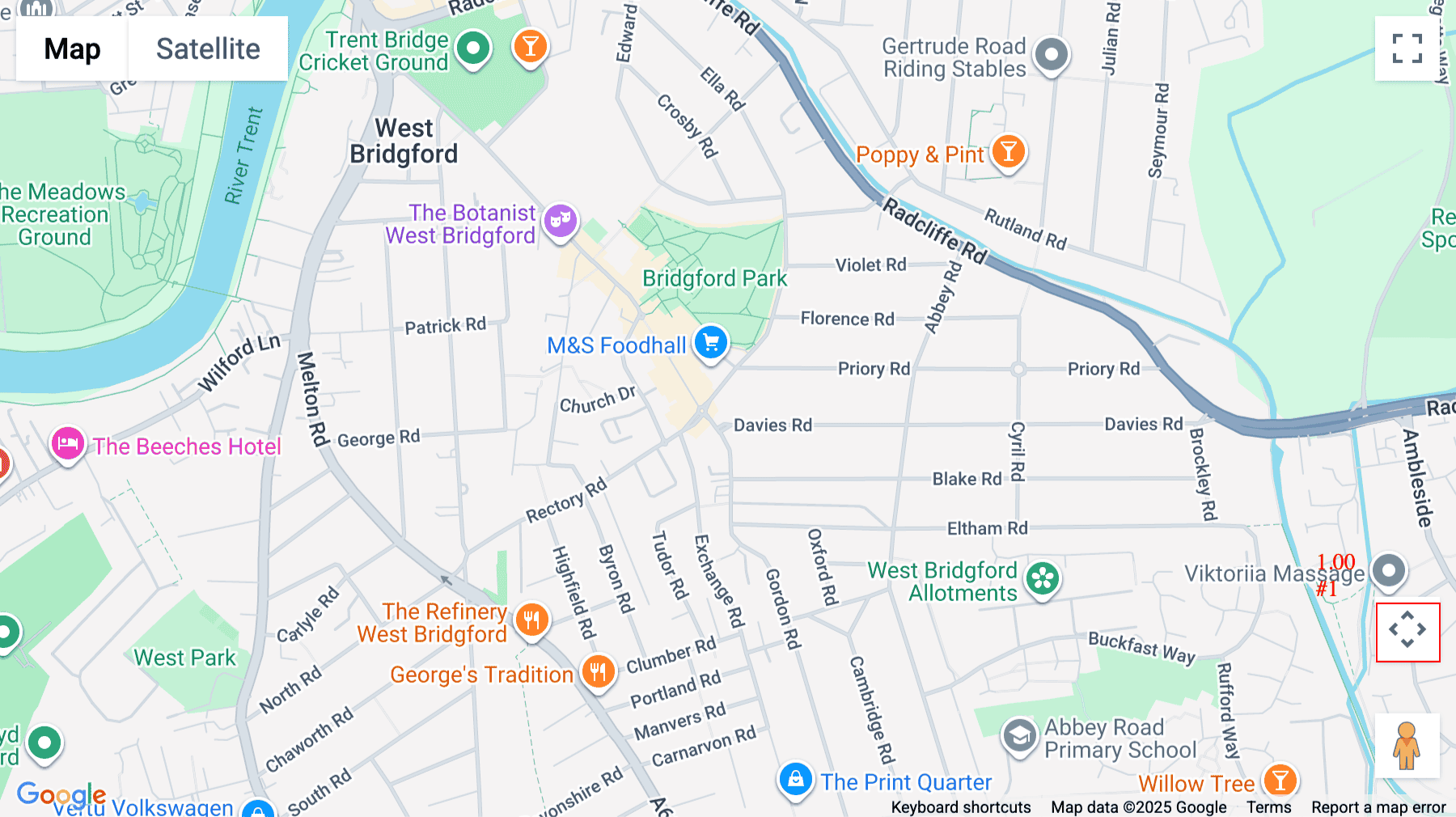 Click for interative map of The Landmark, Tudor Square, West Bridgford, Nottingham, Nottingham