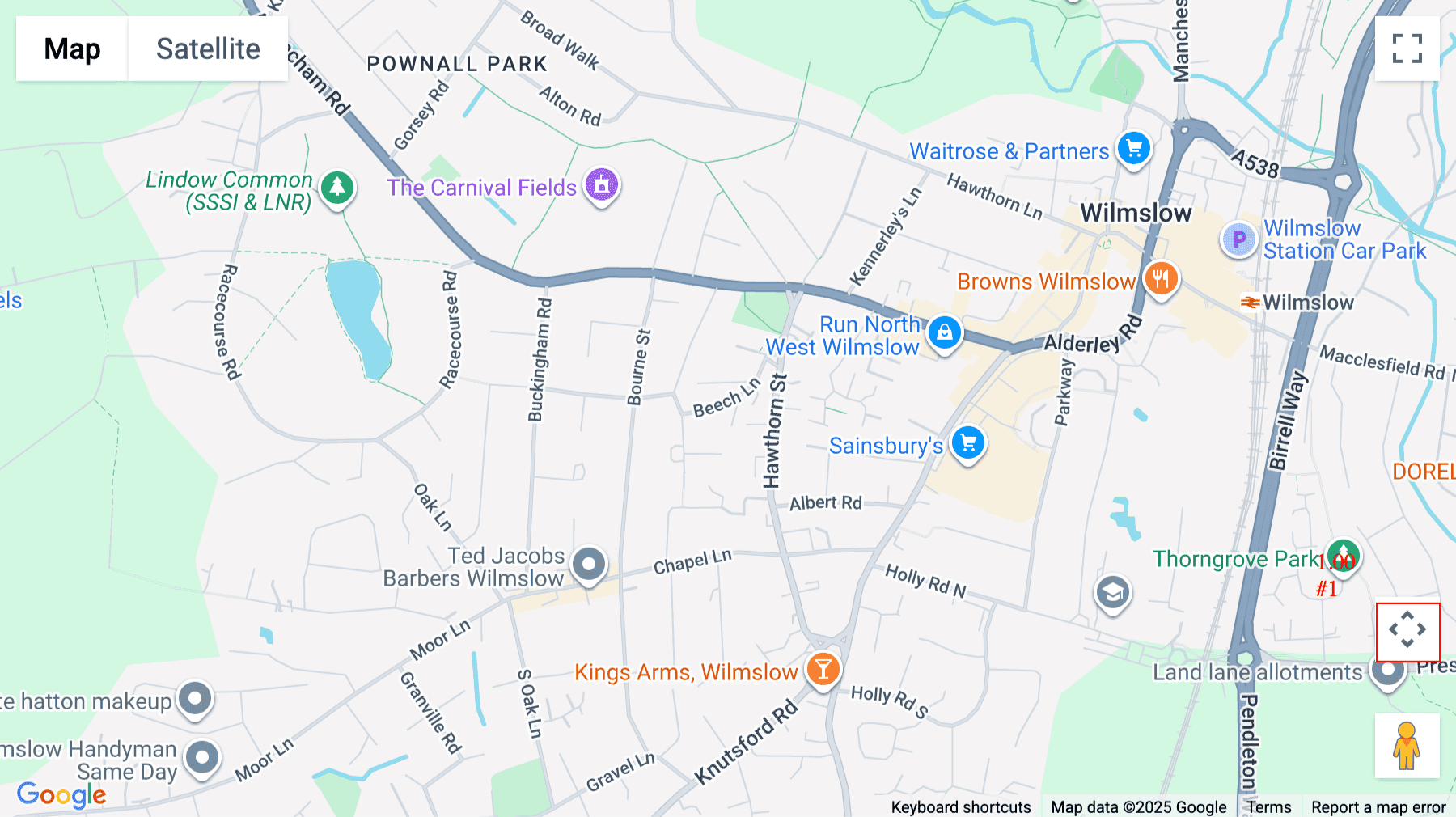 Click for interative map of Blackbox Wilmslow, Wilmslow