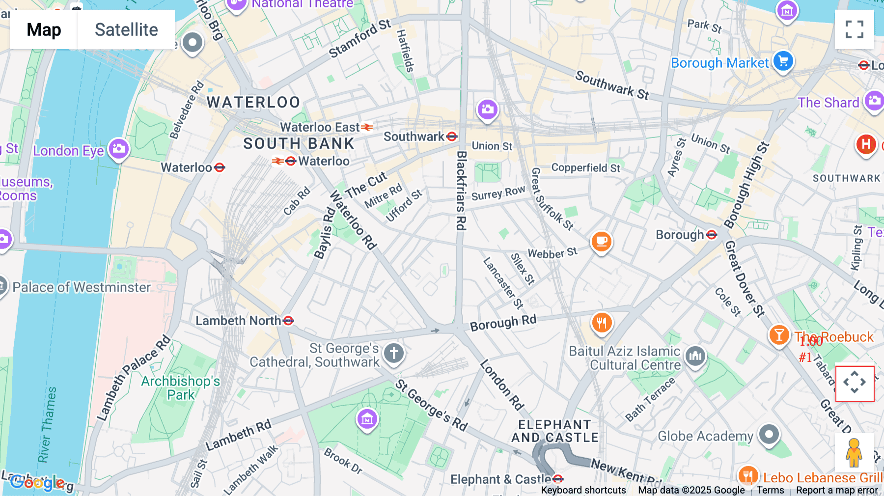 Click for interative map of The Blackfriars Foundry,156 Blackfriars Road, London