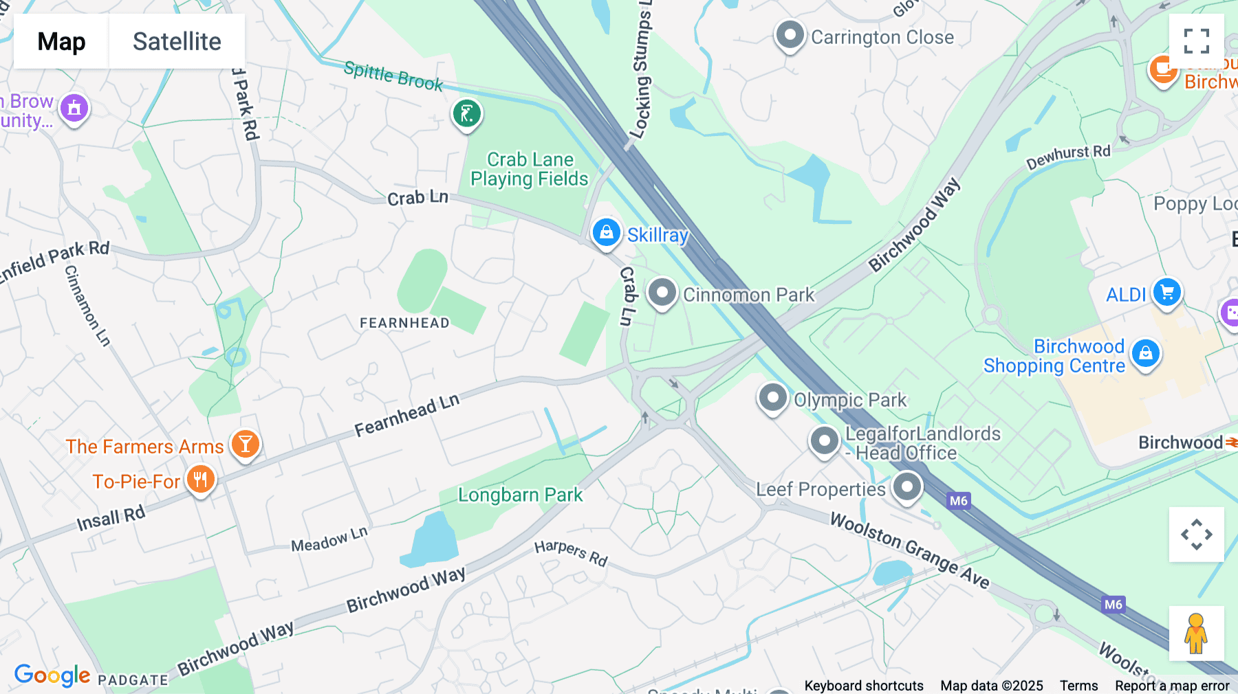 Click for interative map of Cinnamon House, Cinnamon Park, Fearnhead, Warrington