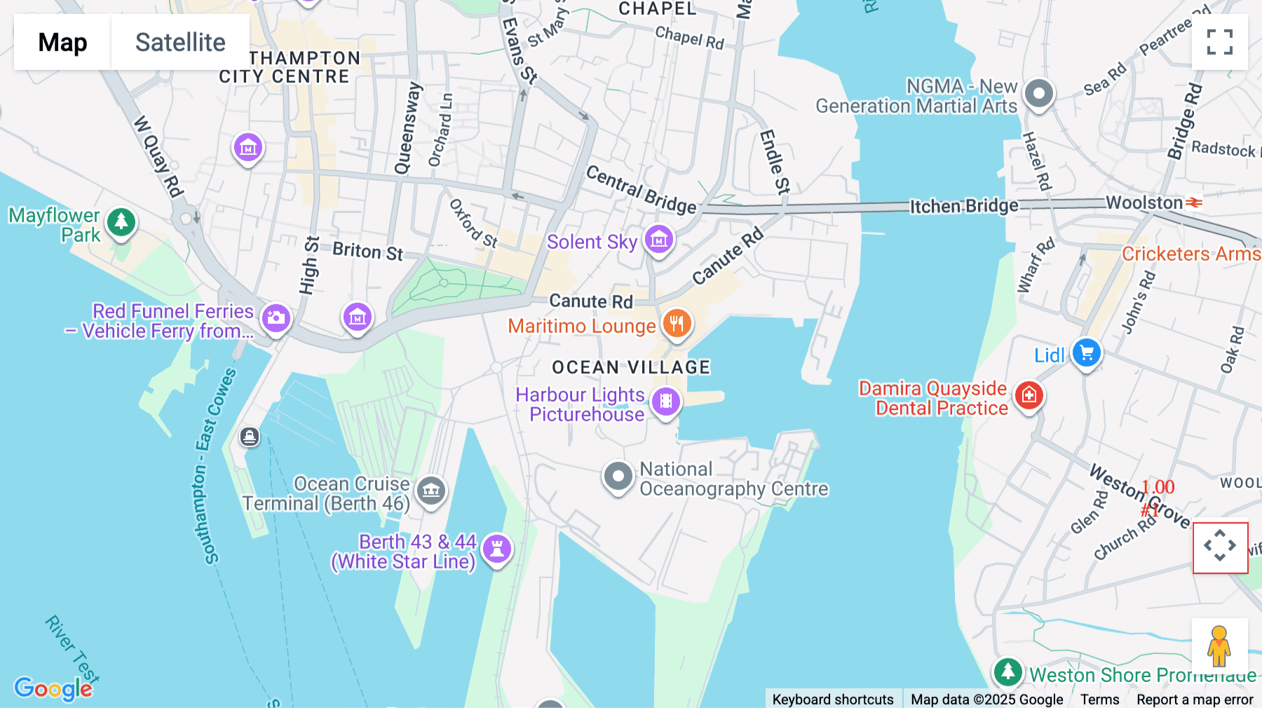 Click for interative map of Enterprise House, Ocean Village, Southampton, Southampton