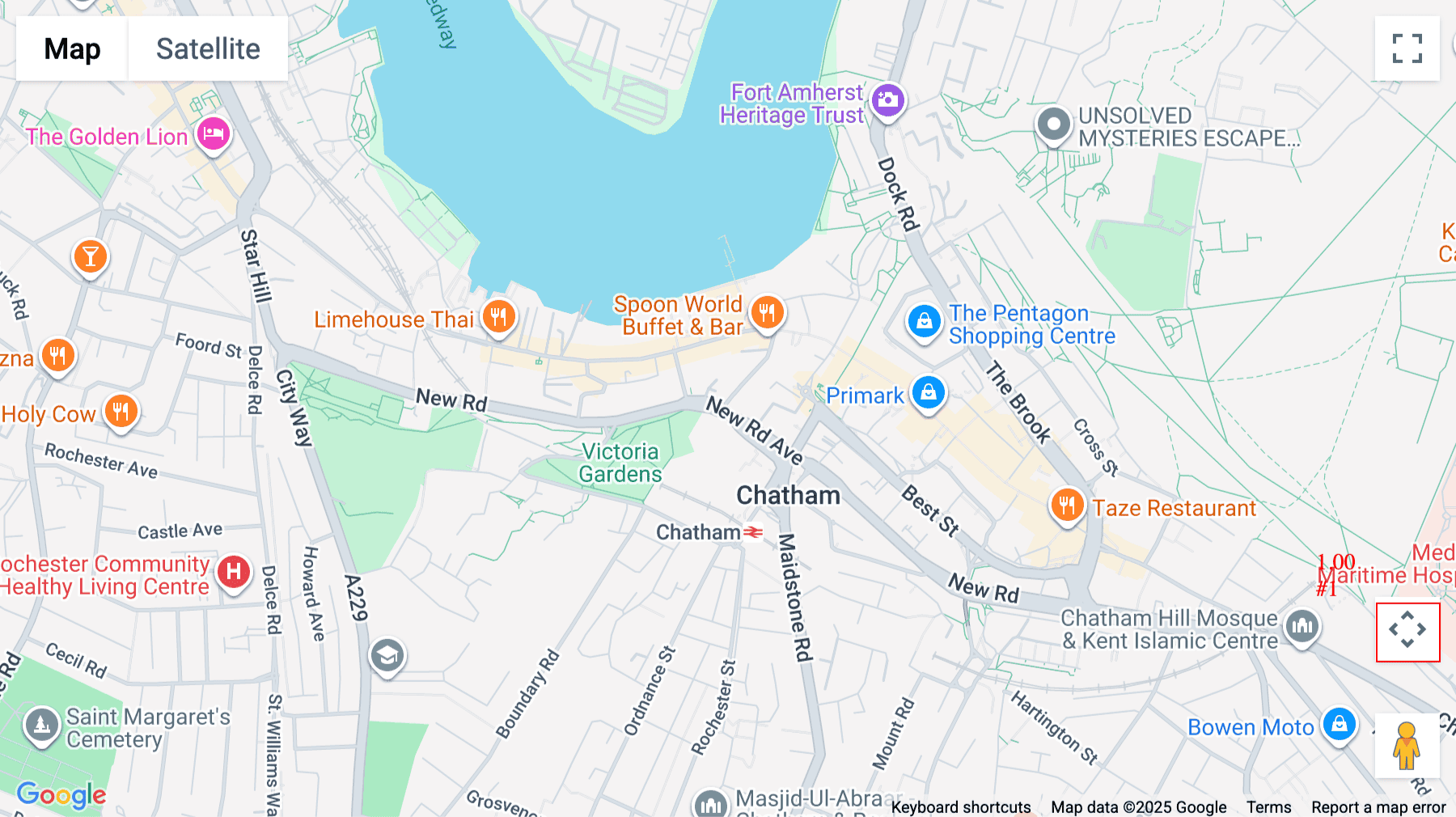 Click for interative map of 17 New Road Avenue, Chatham, Chatham