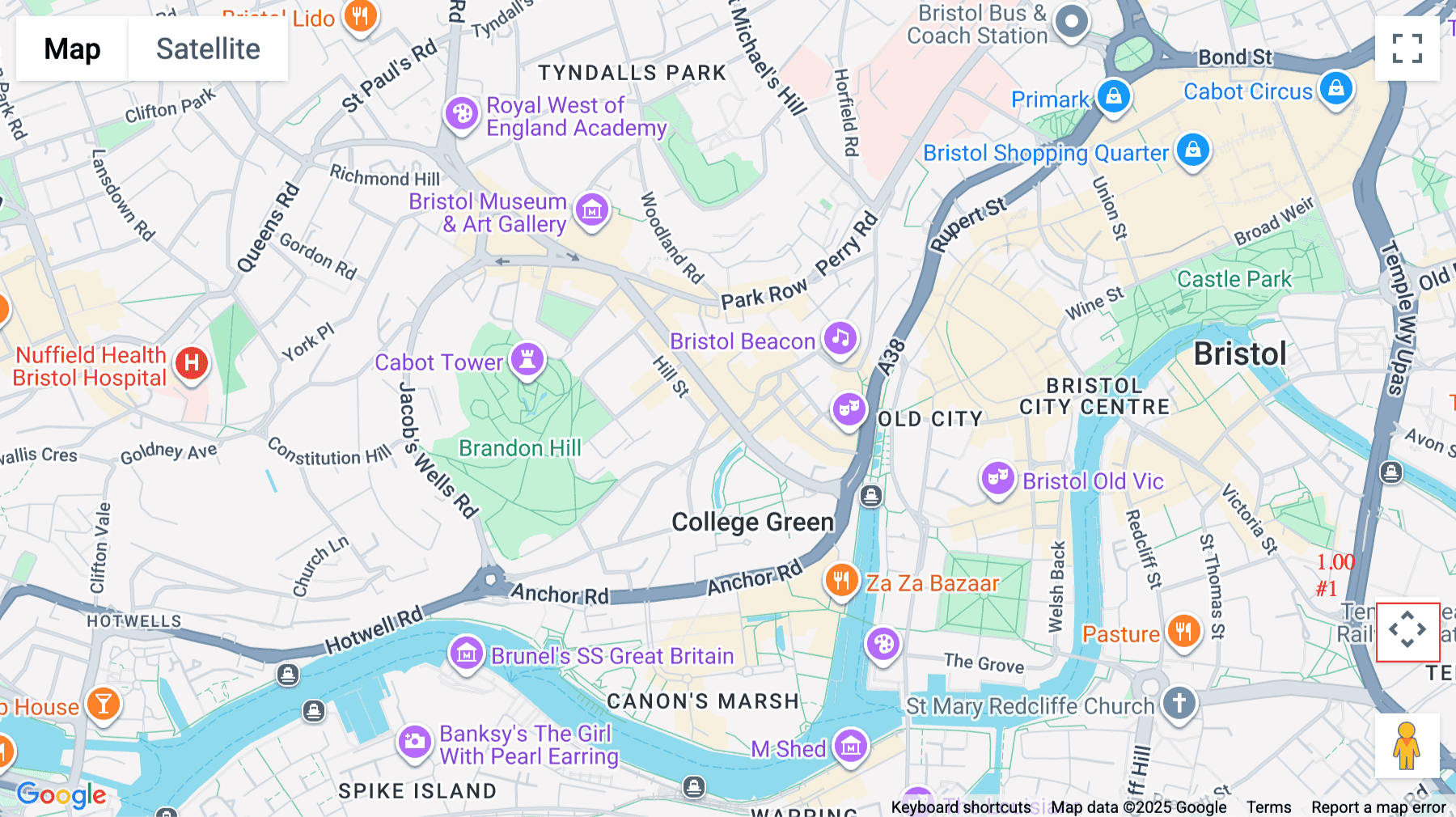 Click for interative map of Park House, 10 Park Street, Bristol, Bristol