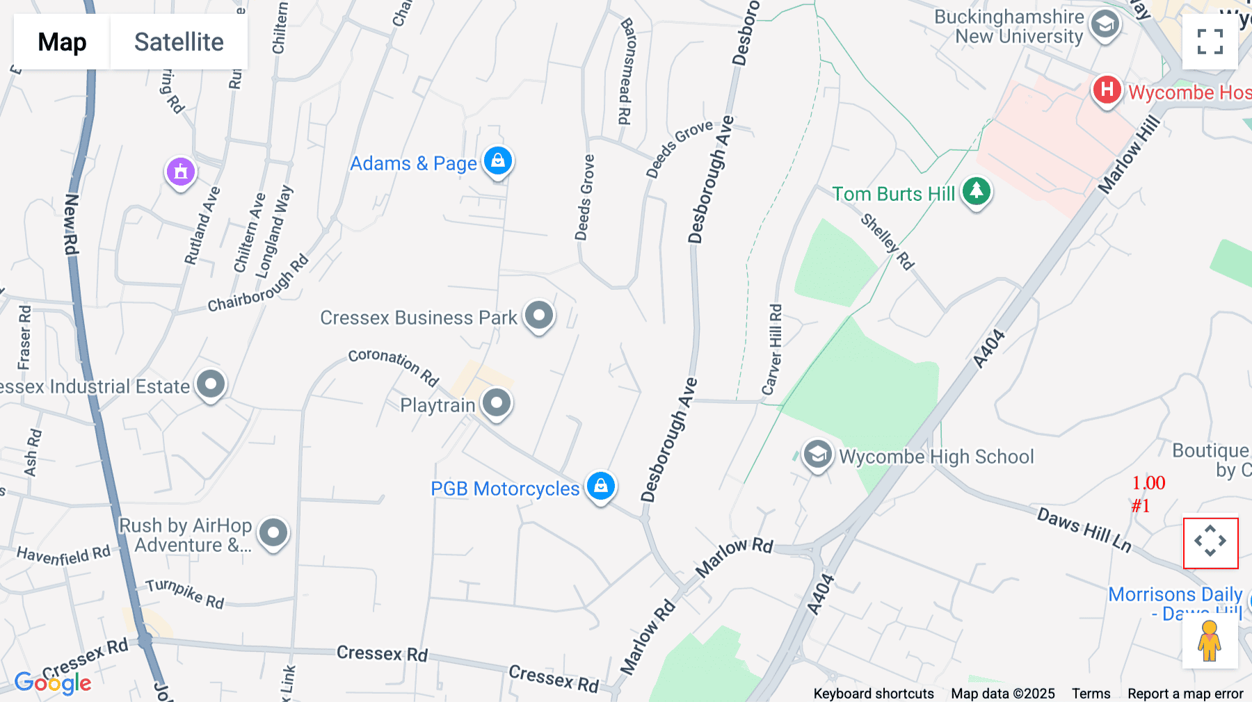 Click for interative map of Wellington Road, Cressex Business Park, High Wycombe, High Wycombe