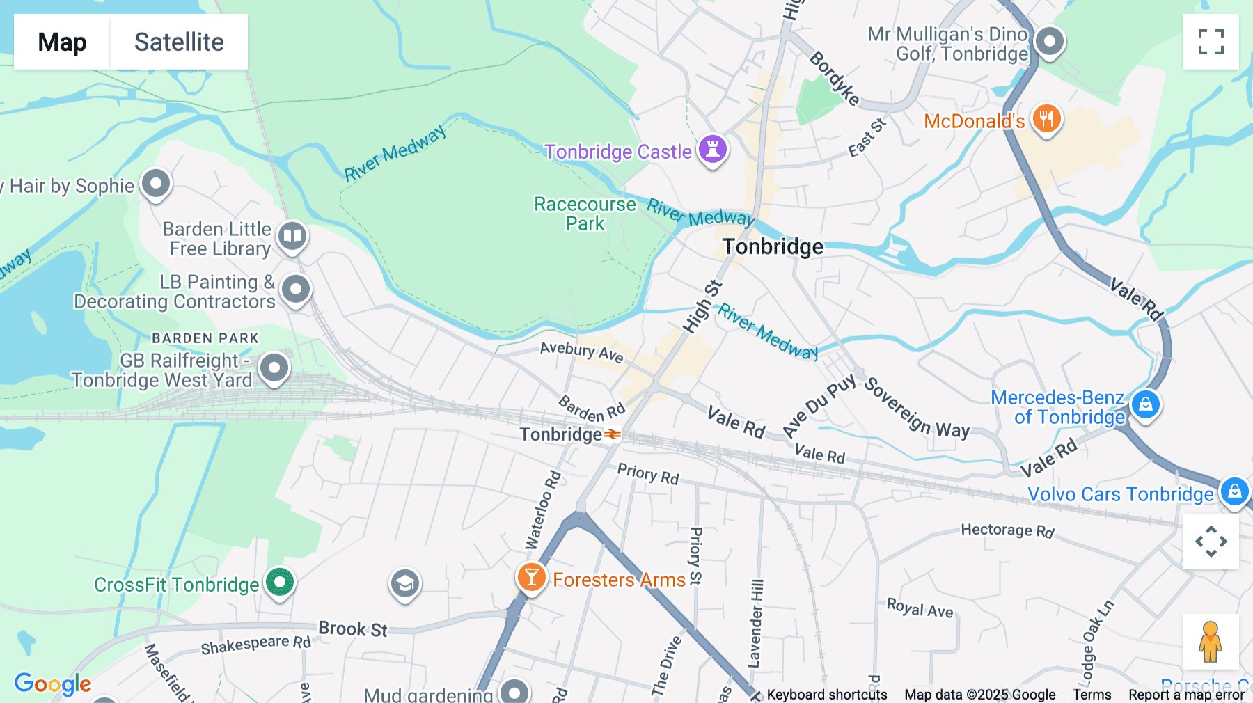 Click for interative map of River Lawn Road, Tonbridge, Tonbridge
