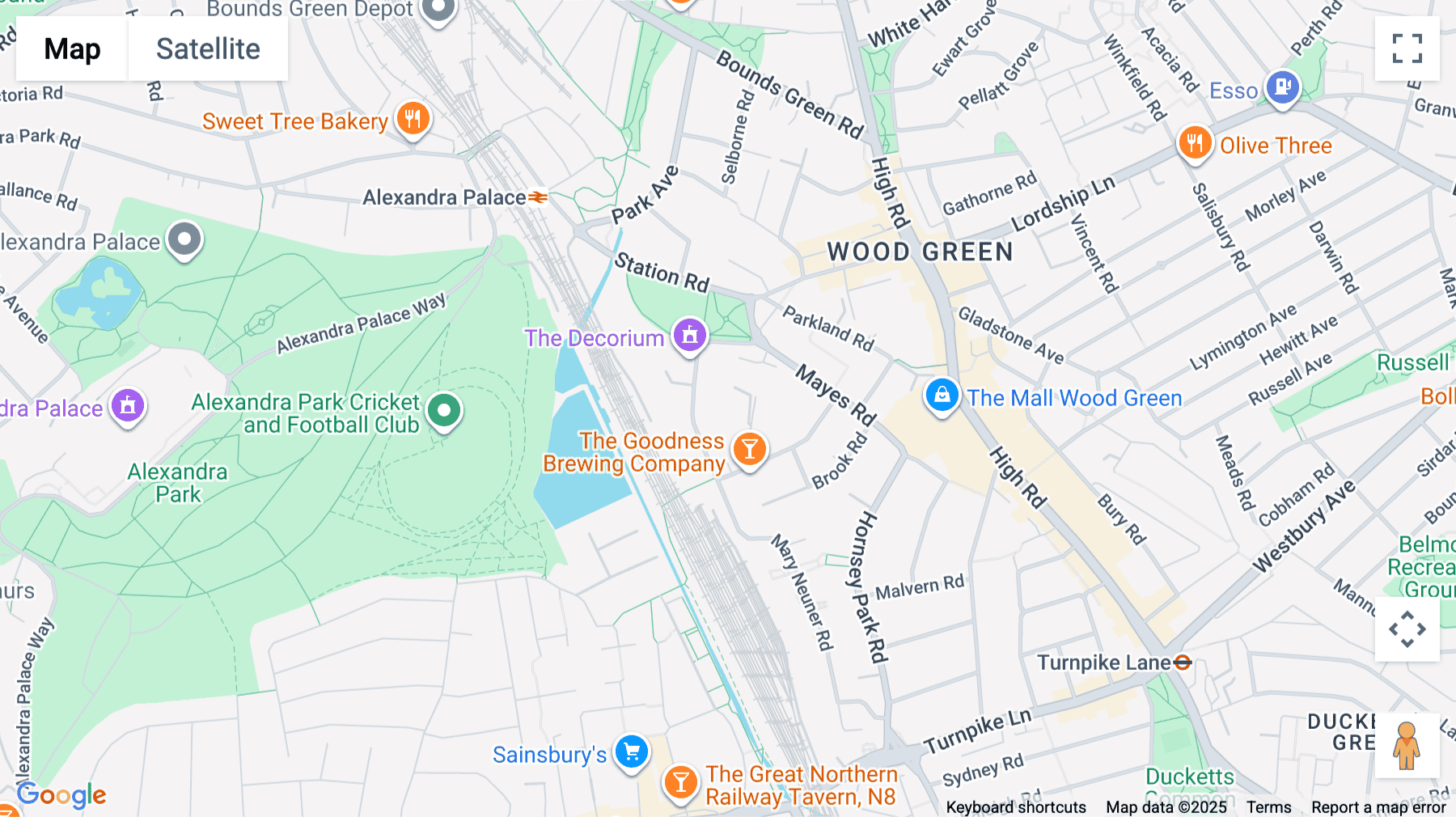 Click for interative map of Parma House, Clarendon Road, Wood Green, London